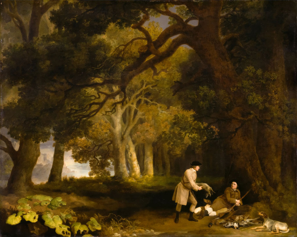 A Repose After Shooting – George Stubbs, 1770, framed