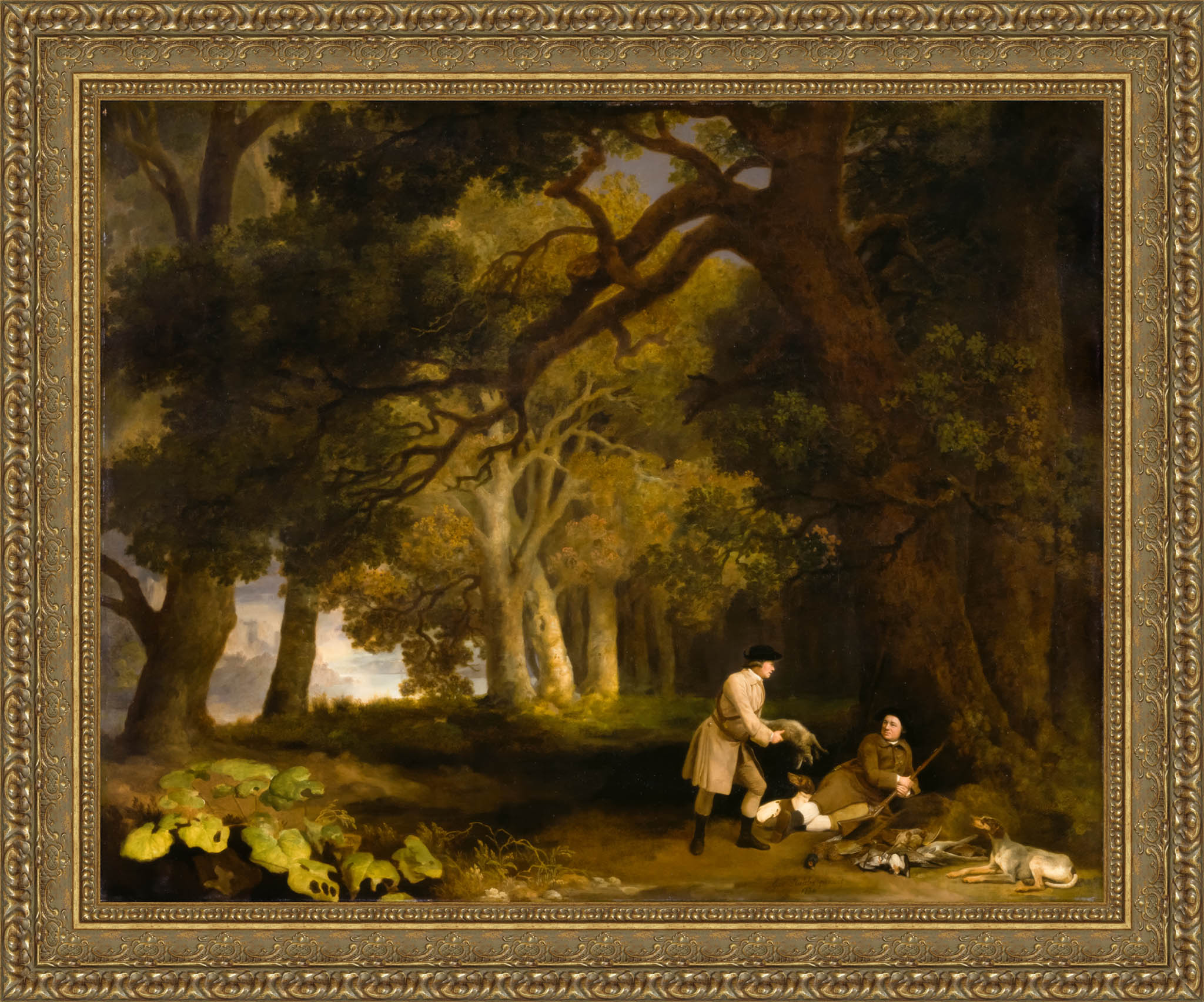 A Repose After Shooting – George Stubbs, 1770 - Canvas Classics