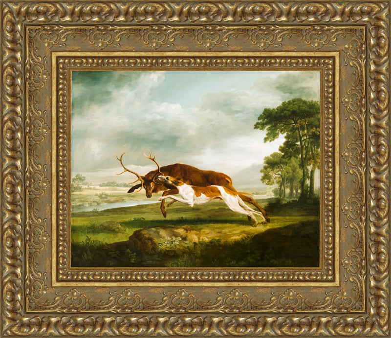 English Hound Coursing A Stag – George Stubbs, 1763