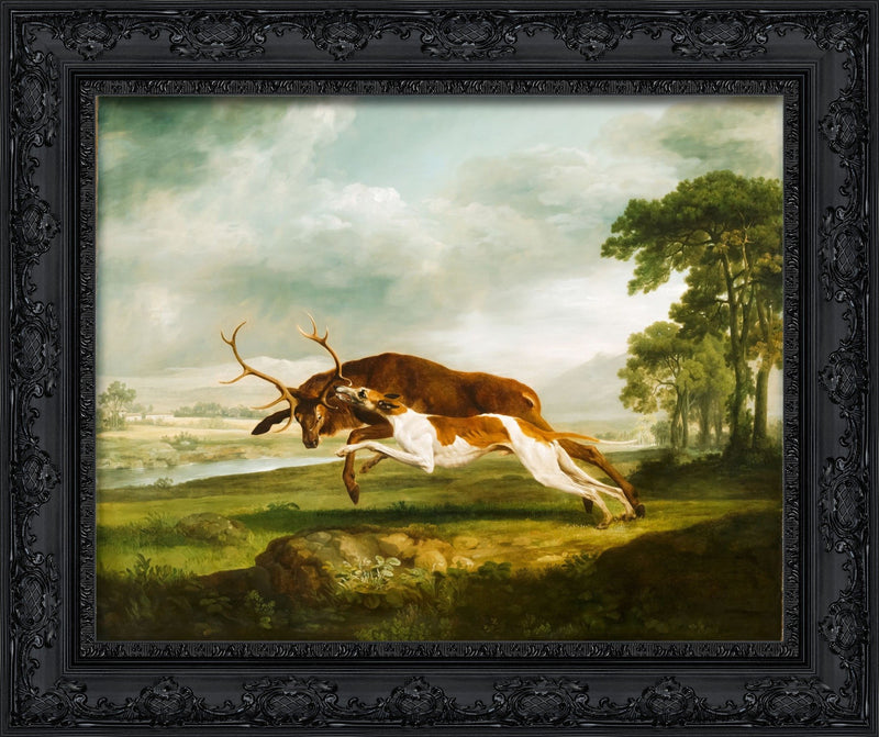 English Hound Coursing A Stag – George Stubbs, 1763