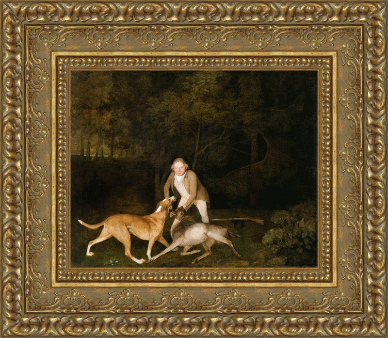 Freeman The Earl Of Clarendons Gamekeeper With A Dying Doe And Hound – George Stubbs, 1800
