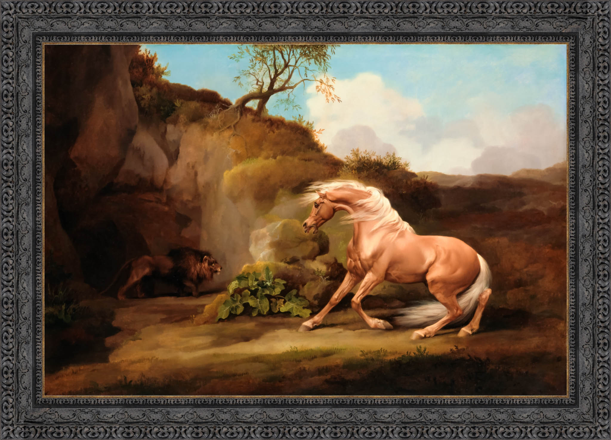 Horse Frightened By A Lion – George Stubbs, 1763 - Canvas Classics