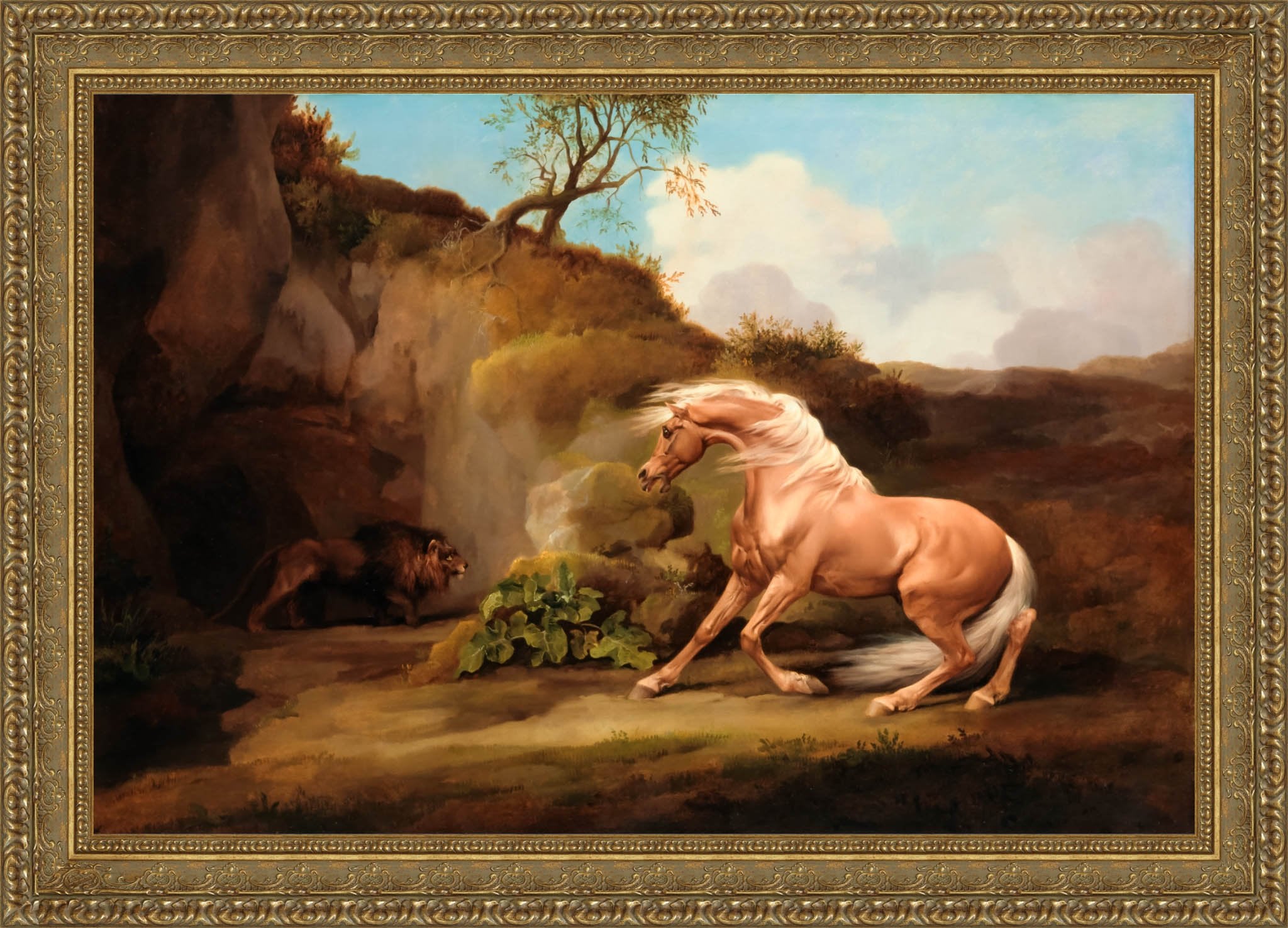 Horse Frightened By A Lion – George Stubbs, 1763 - Canvas Classics