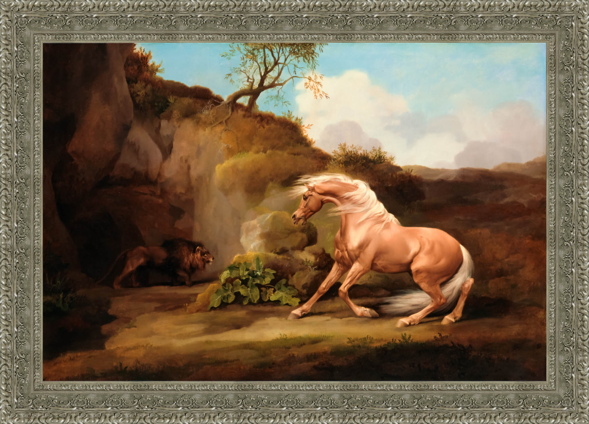 Horse Frightened By A Lion – George Stubbs, 1763 - Canvas Classics