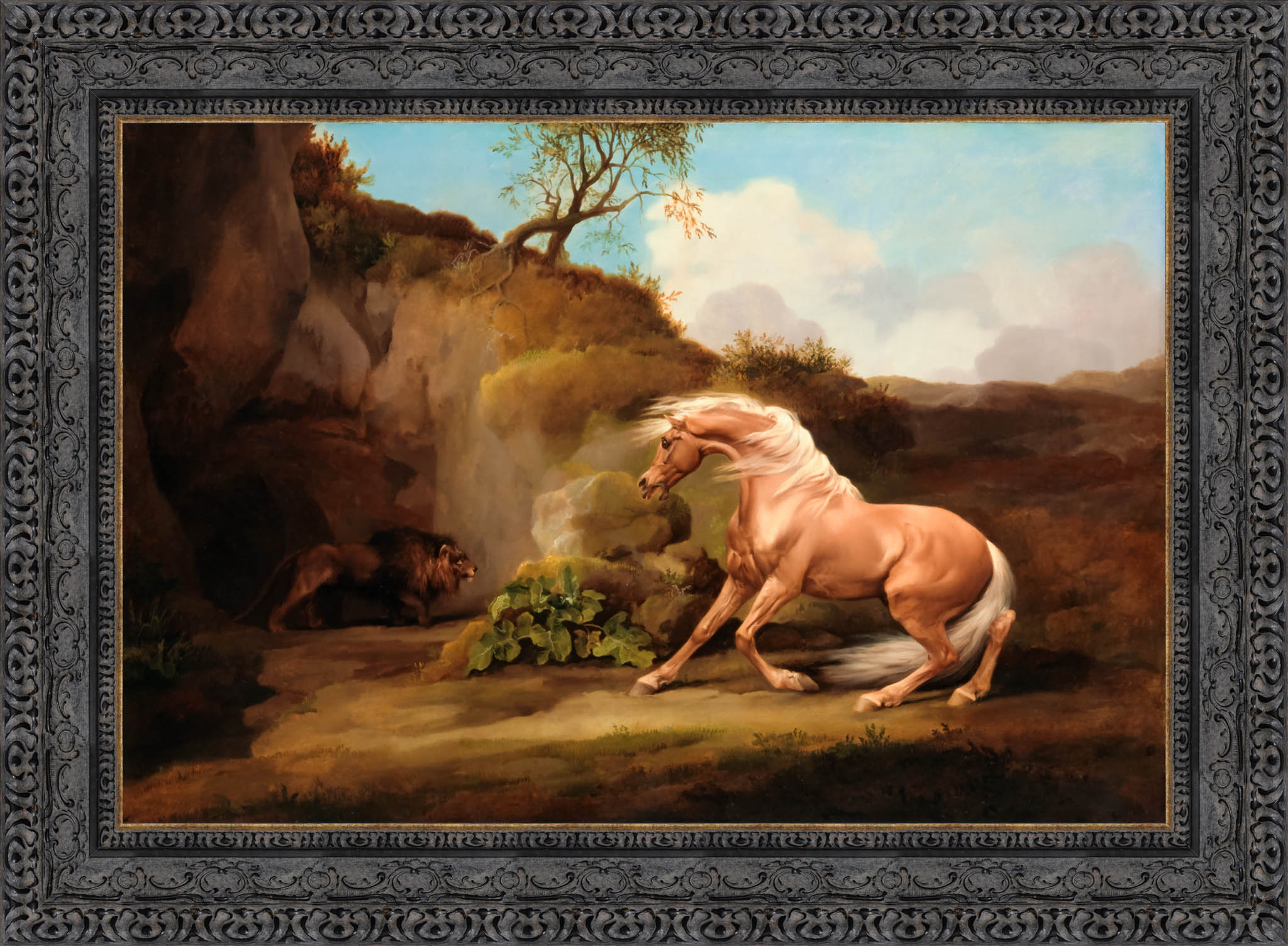 Horse Frightened By A Lion – George Stubbs, 1763 - Canvas Classics