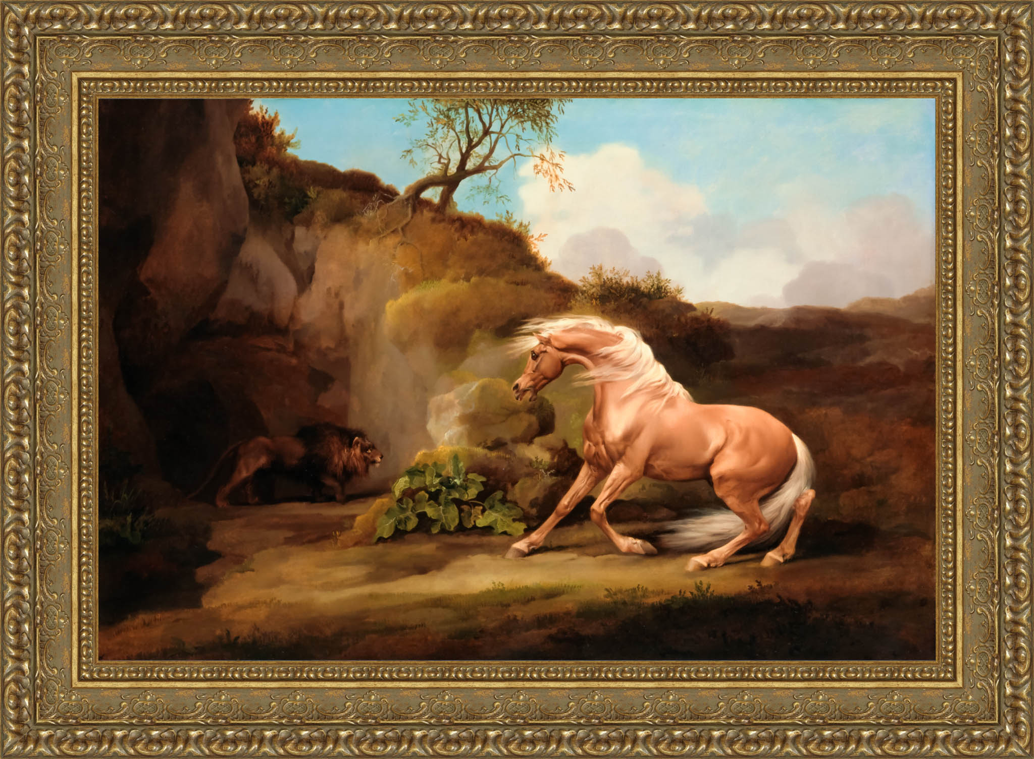 Horse Frightened By A Lion – George Stubbs, 1763 - Canvas Classics
