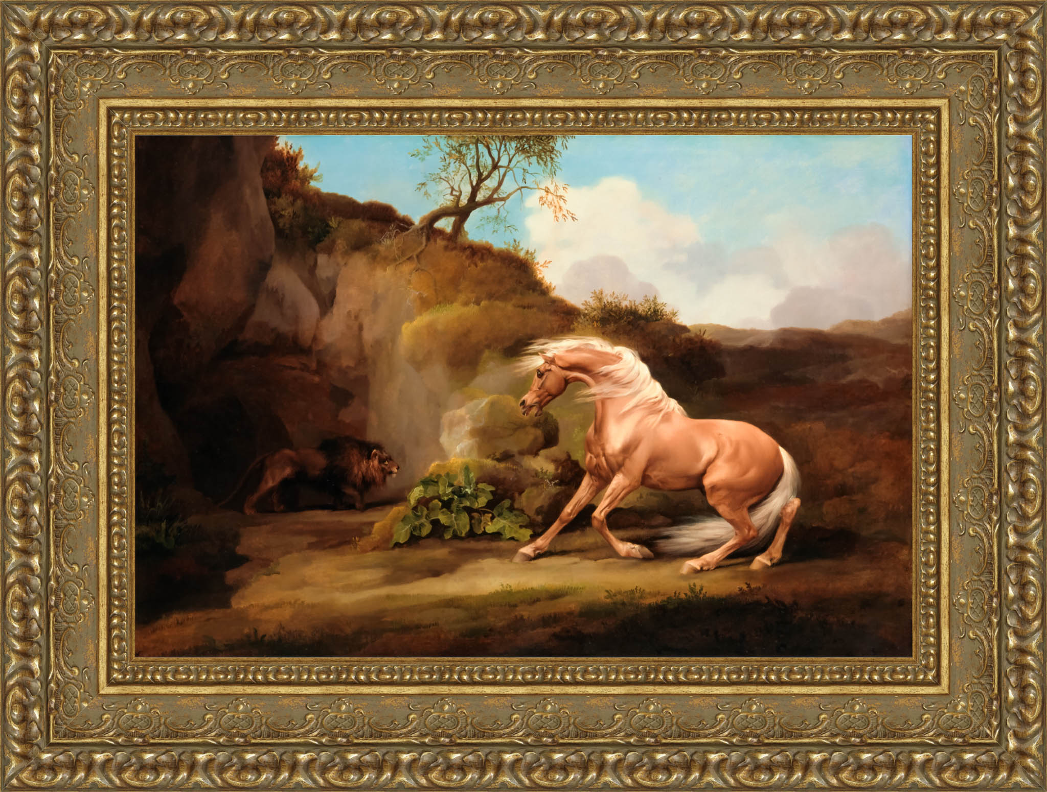 Horse Frightened By A Lion – George Stubbs, 1763 - Canvas Classics