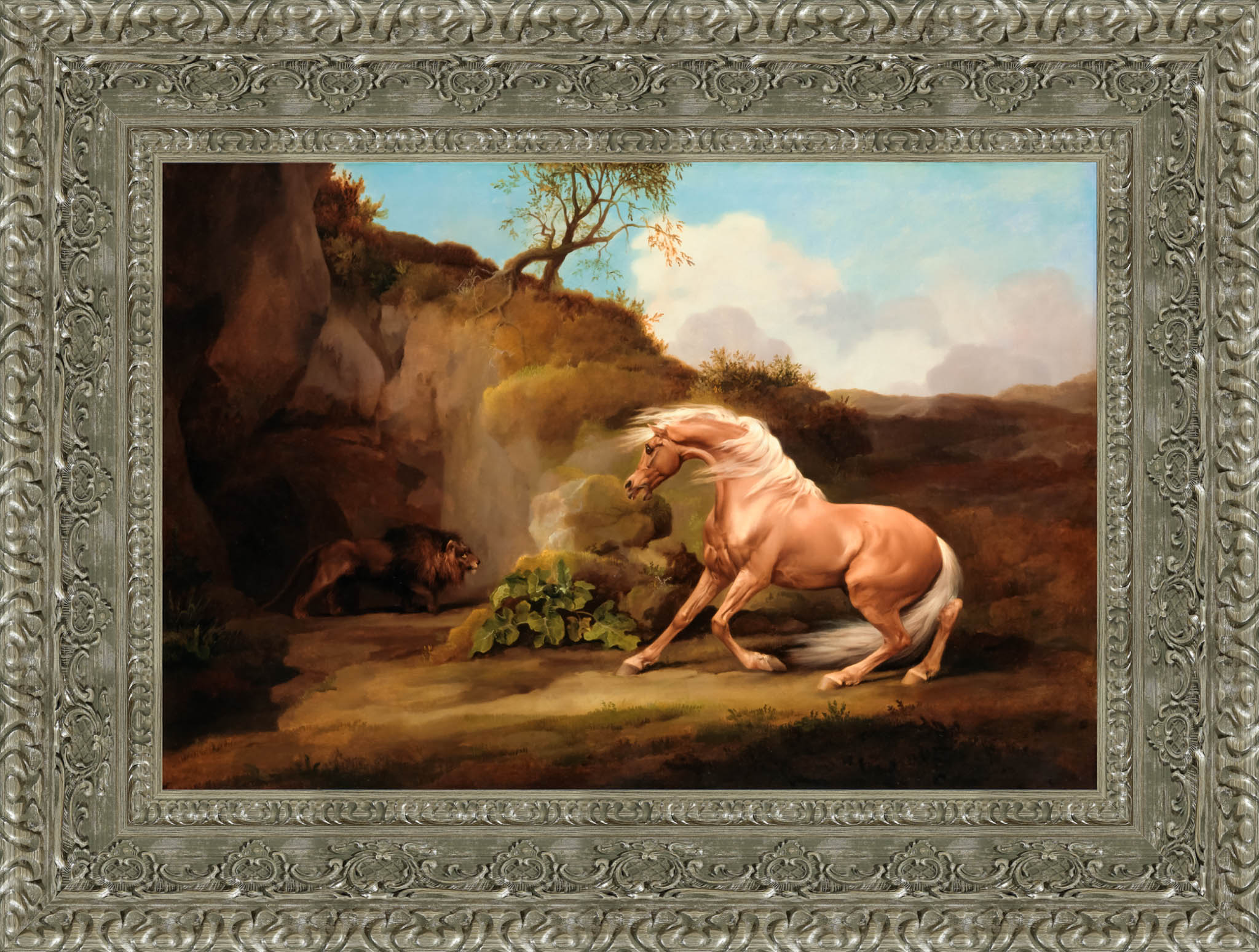 Horse Frightened By A Lion – George Stubbs, 1763 - Canvas Classics