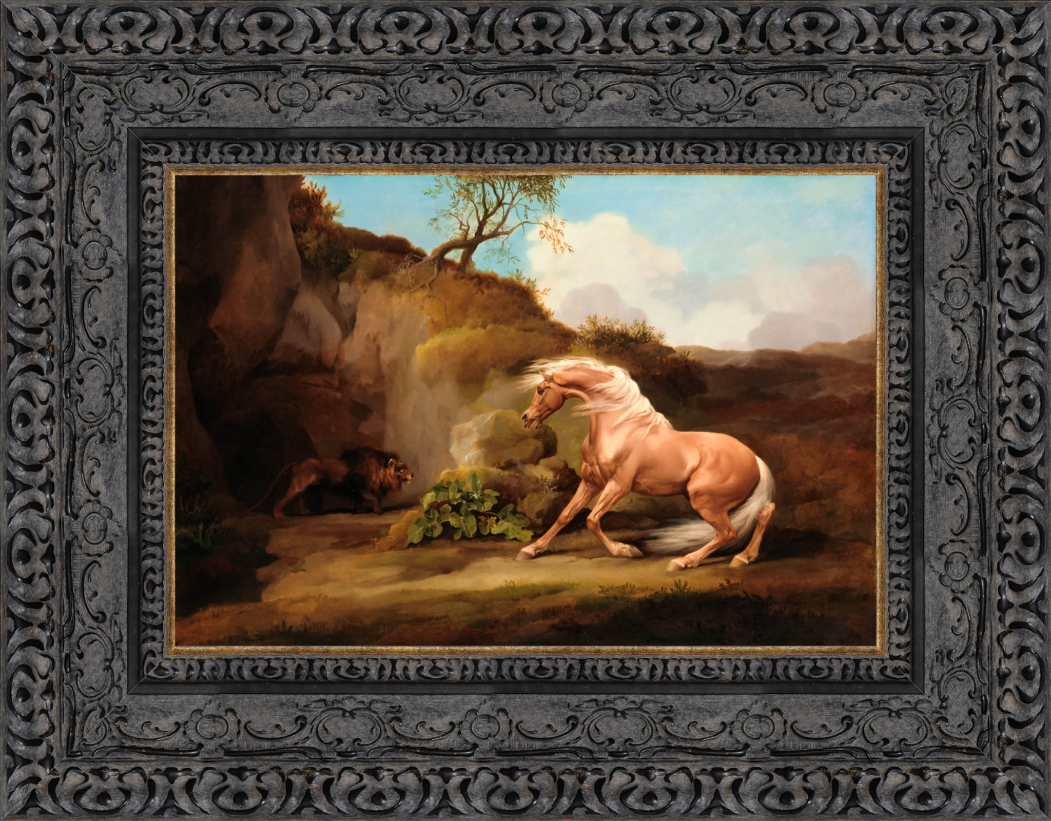 Horse Frightened By A Lion – George Stubbs, 1763 - Canvas Classics