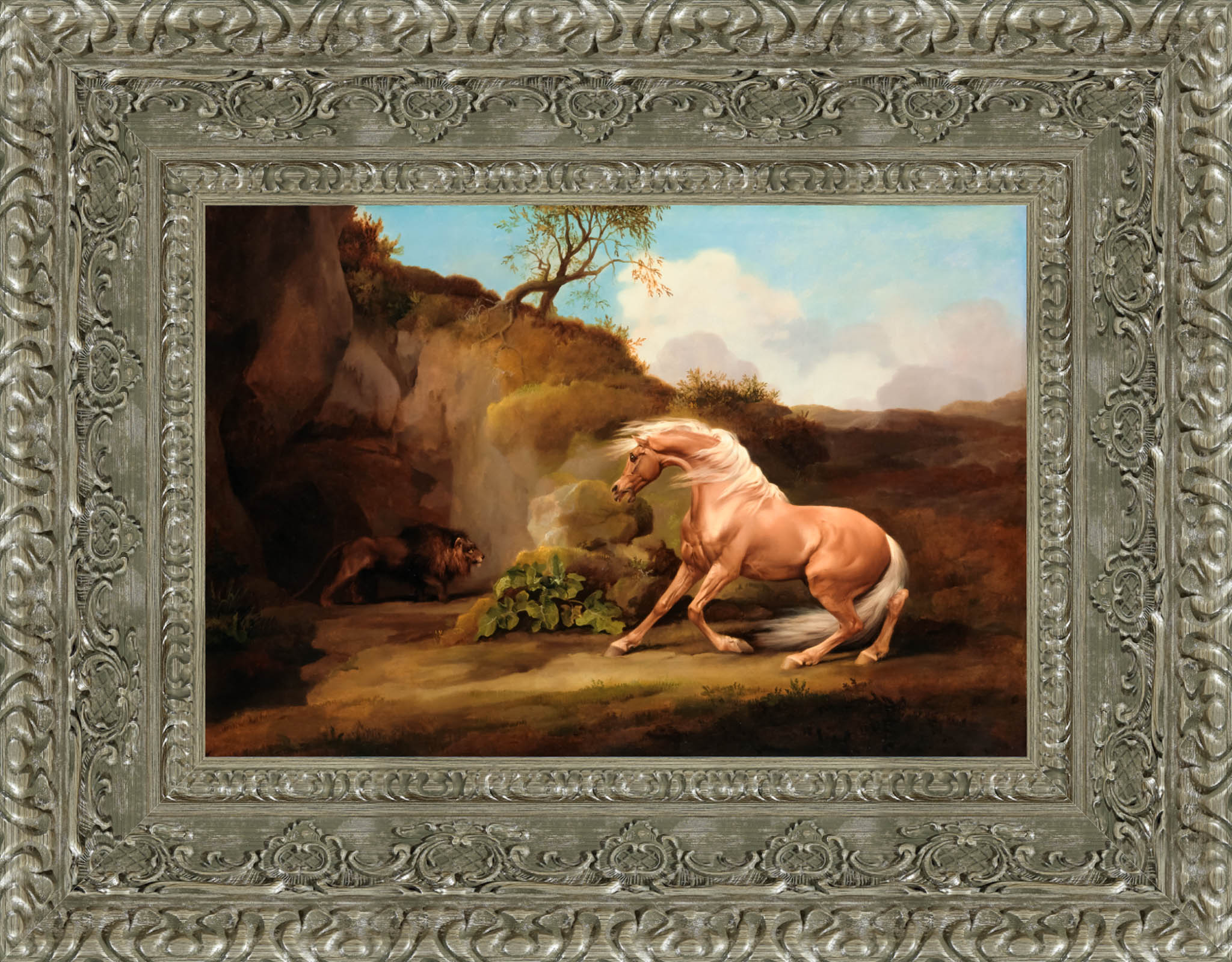 Horse Frightened By A Lion – George Stubbs, 1763 - Canvas Classics