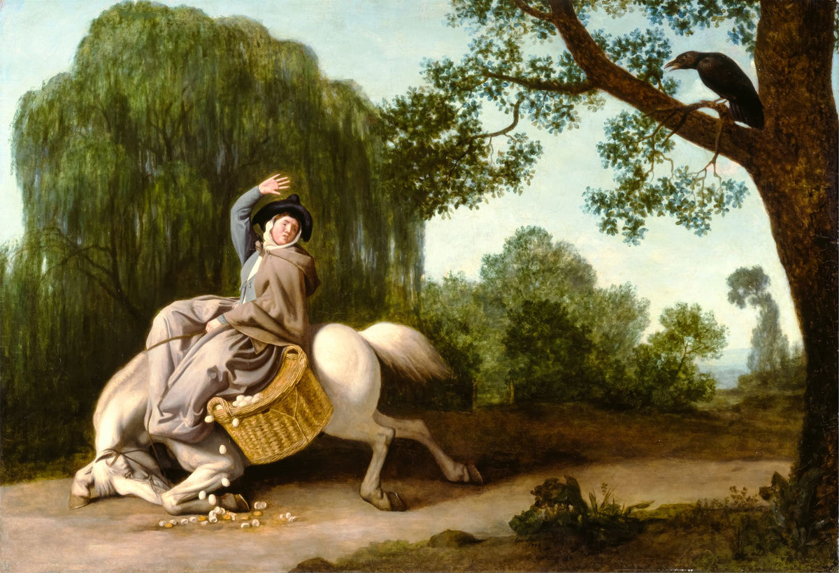 The Farmers Wife And The Raven – George Stubbs, 1786, framed