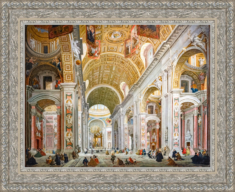 Interior of Saint Peter's Basilica, Rome – Giovanni Paolo Panini, 1754