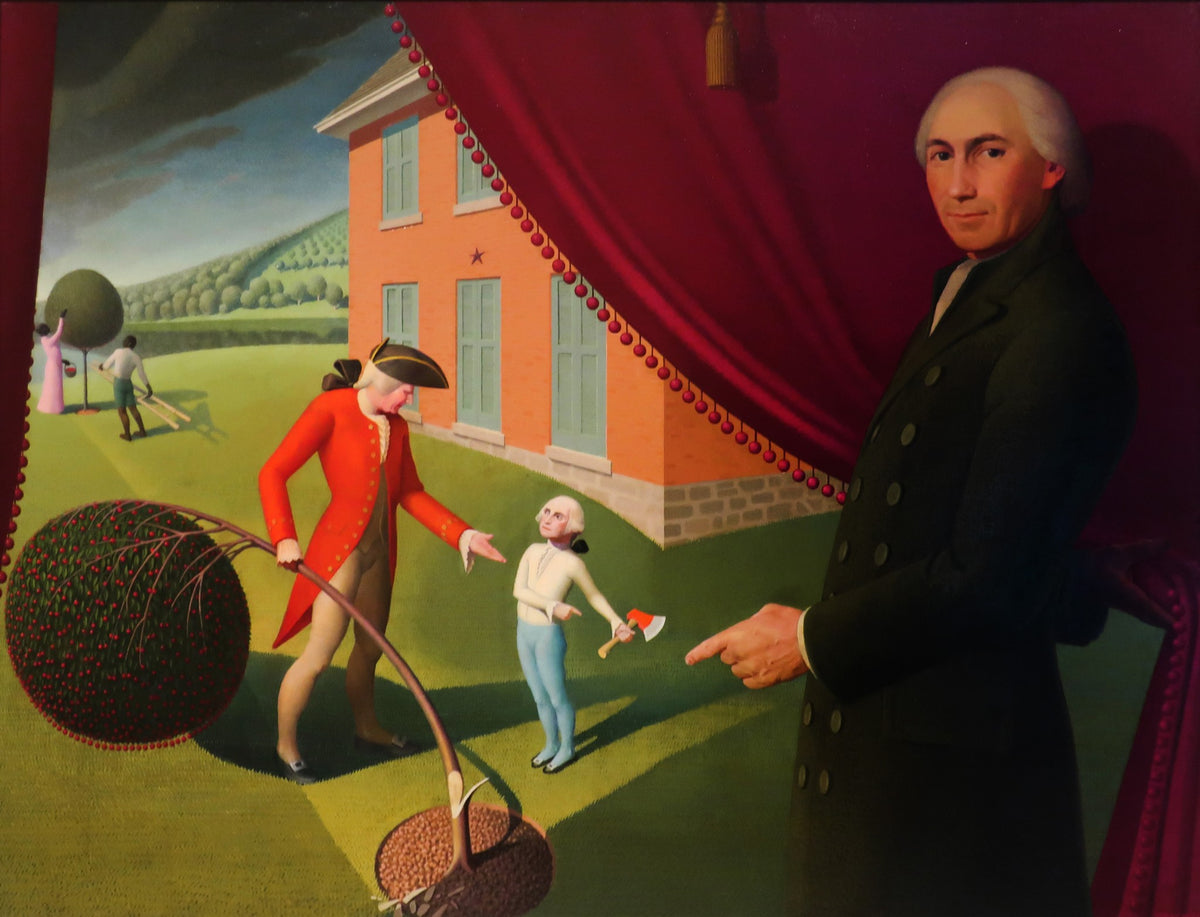 Parson Weems' Fable – Grant Wood, 1939, framed