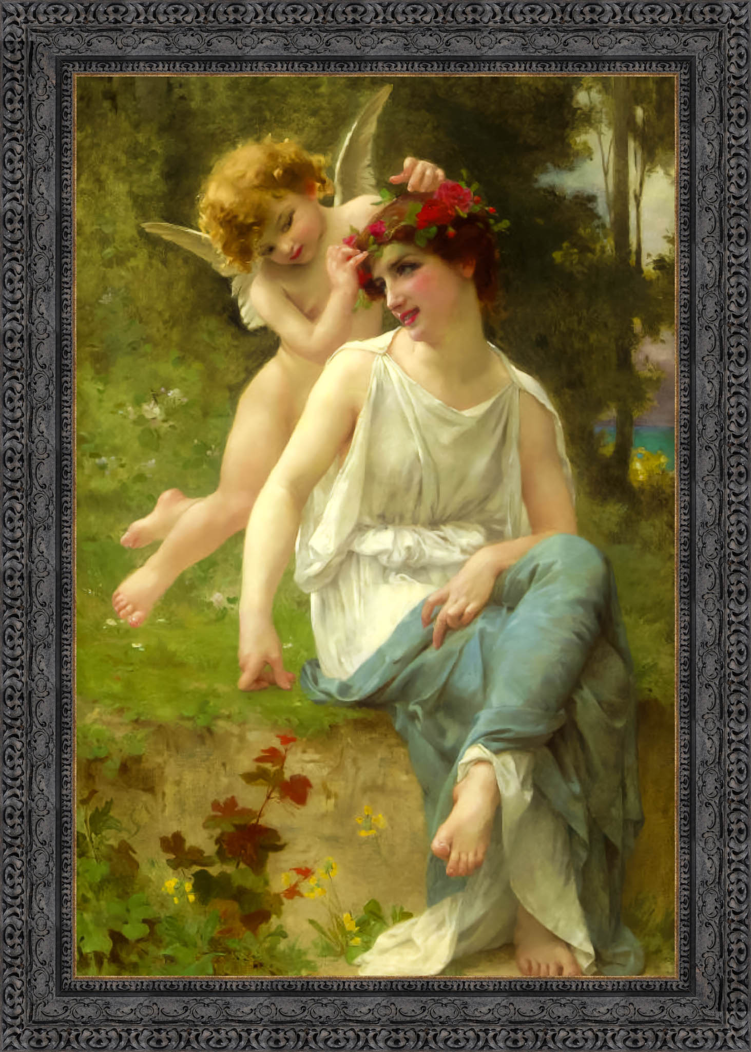 Cupid Adorning A Young Maiden – Guillaume Seignac, 1890 - Canvas Classics