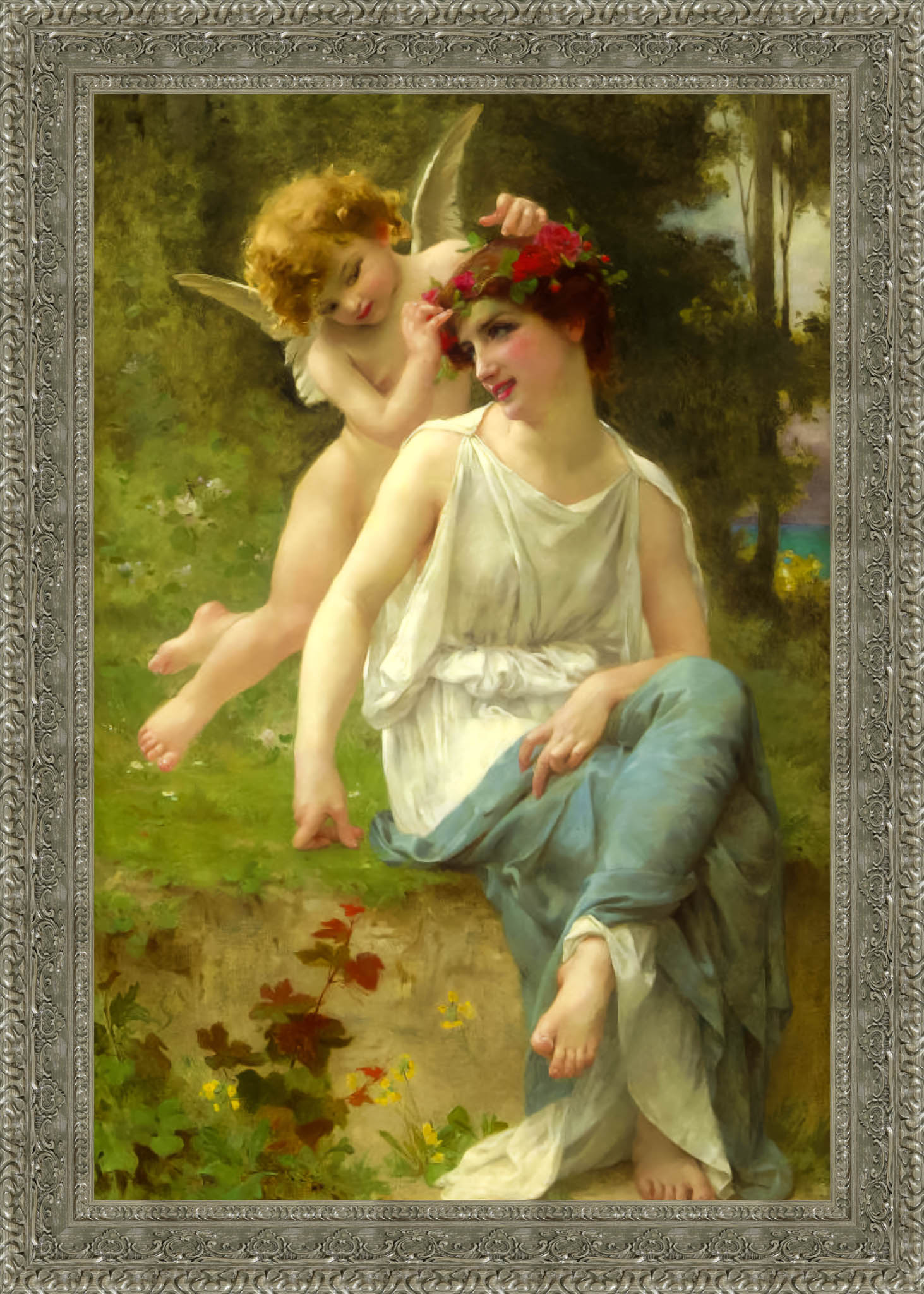 Cupid Adorning A Young Maiden – Guillaume Seignac, 1890 - Canvas Classics