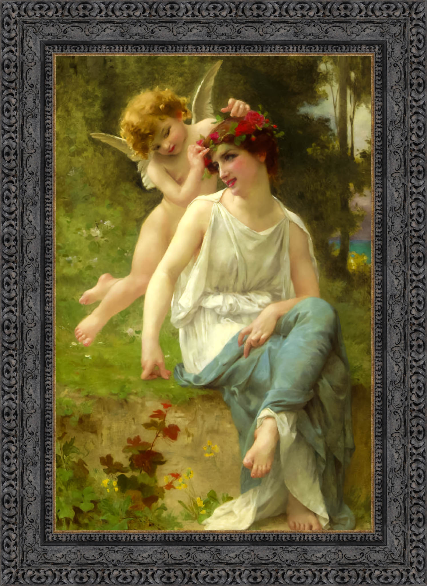 Cupid Adorning A Young Maiden – Guillaume Seignac, 1890 - Canvas Classics