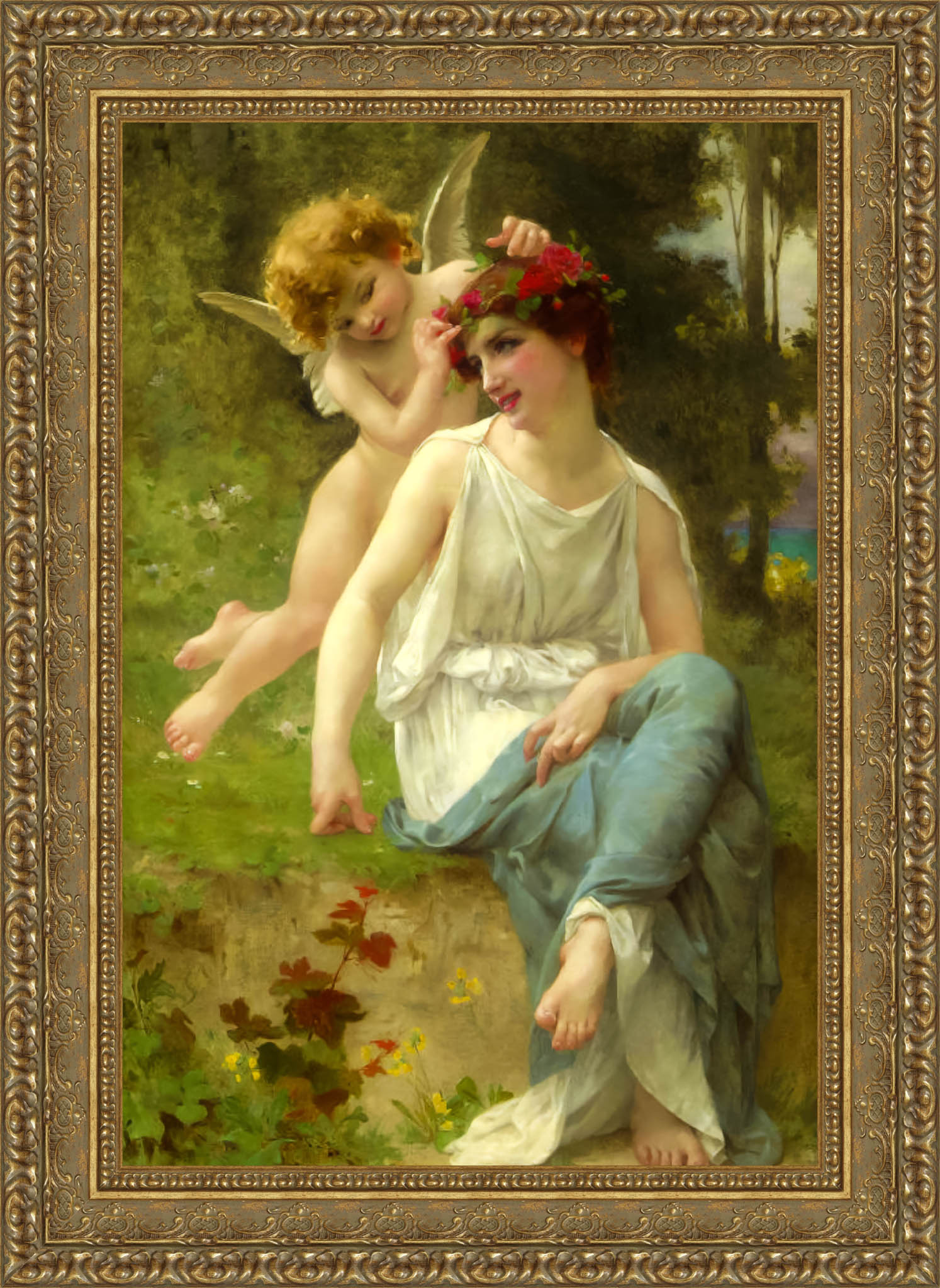 Cupid Adorning A Young Maiden – Guillaume Seignac, 1890 - Canvas Classics