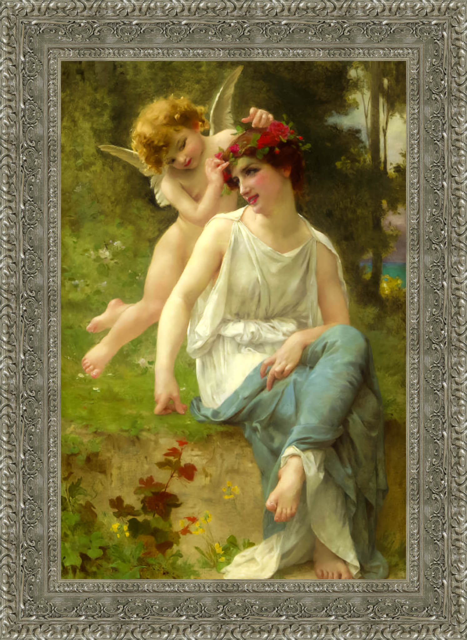 Cupid Adorning A Young Maiden – Guillaume Seignac, 1890 - Canvas Classics