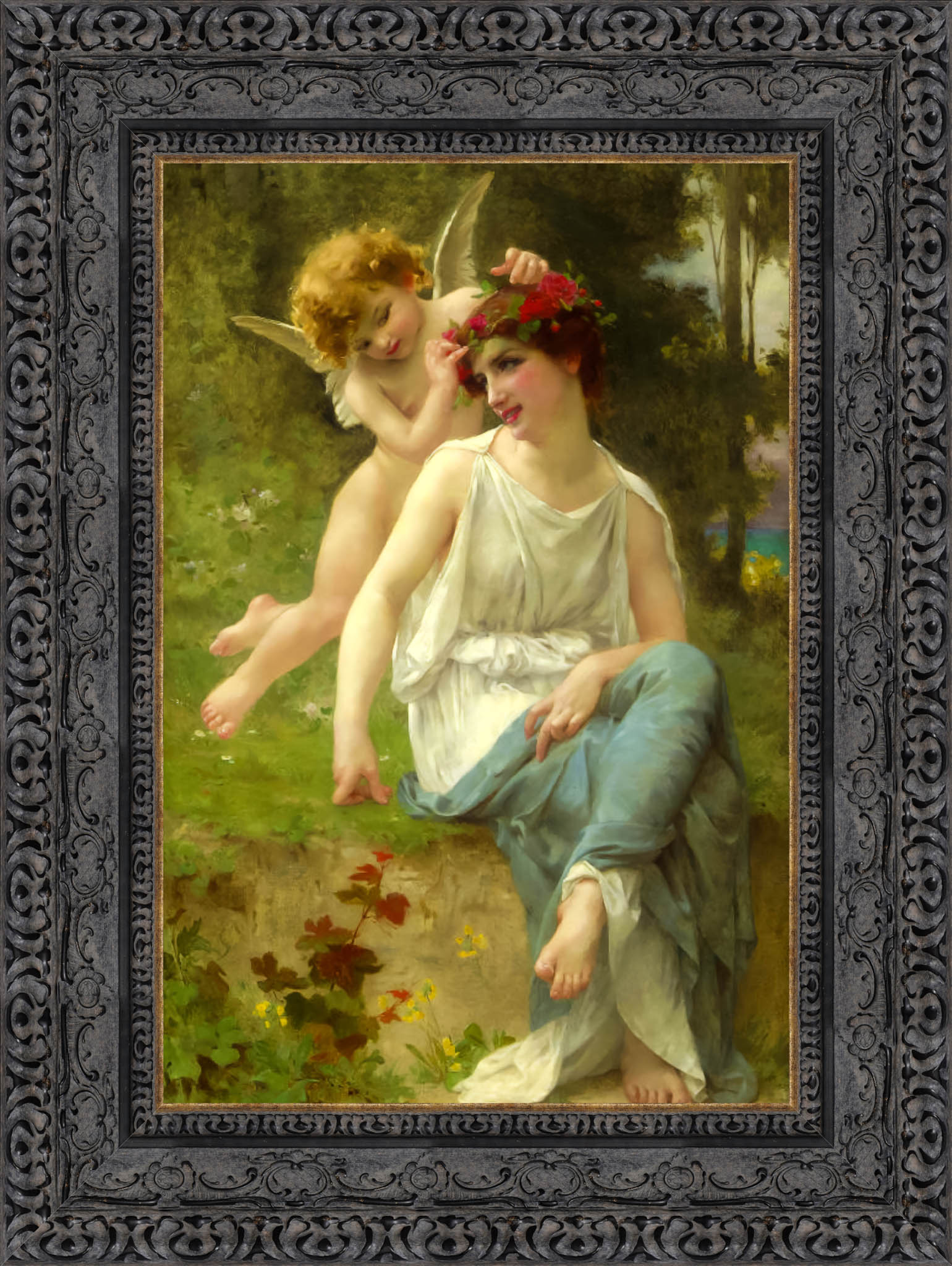 Cupid Adorning A Young Maiden – Guillaume Seignac, 1890 - Canvas Classics