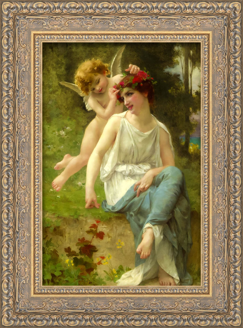 Cupid Adorning A Young Maiden – Guillaume Seignac, 1890