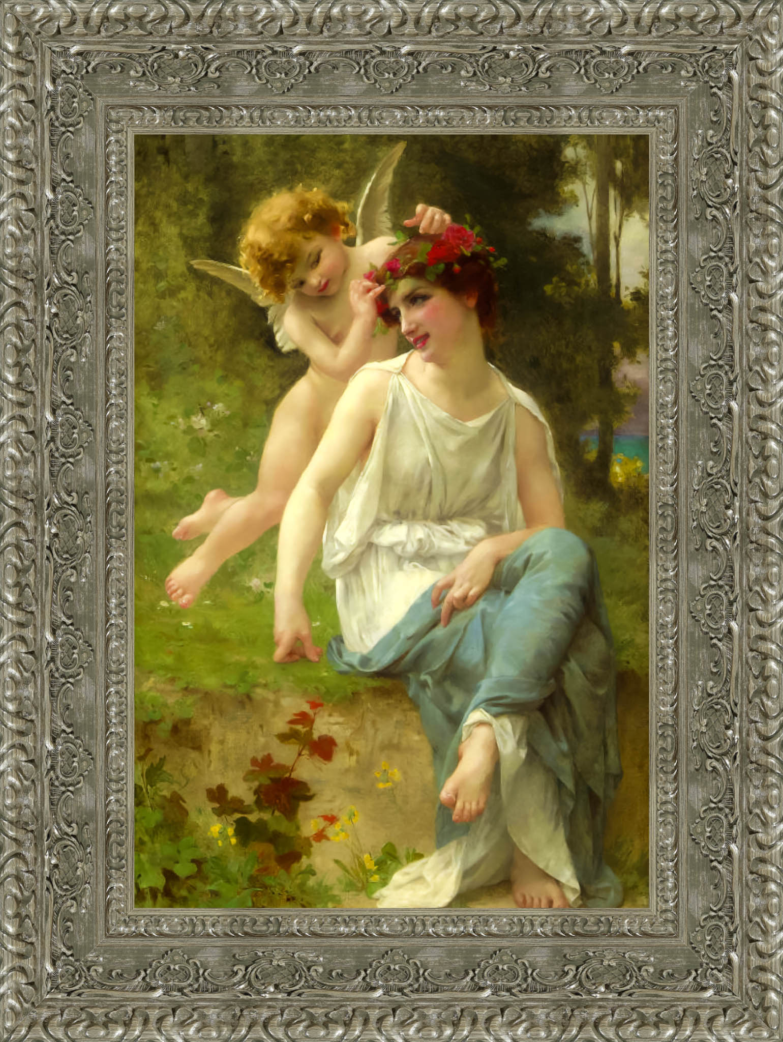 Cupid Adorning A Young Maiden – Guillaume Seignac, 1890 - Canvas Classics