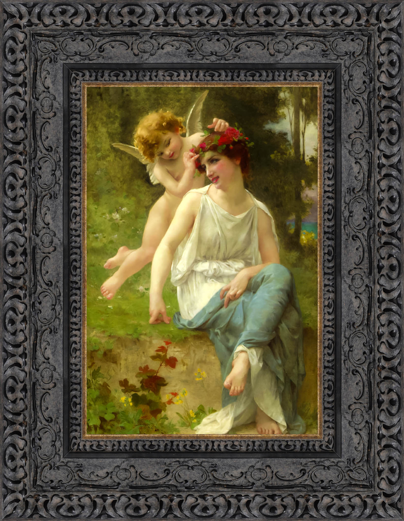 Cupid Adorning A Young Maiden – Guillaume Seignac, 1890 - Canvas Classics