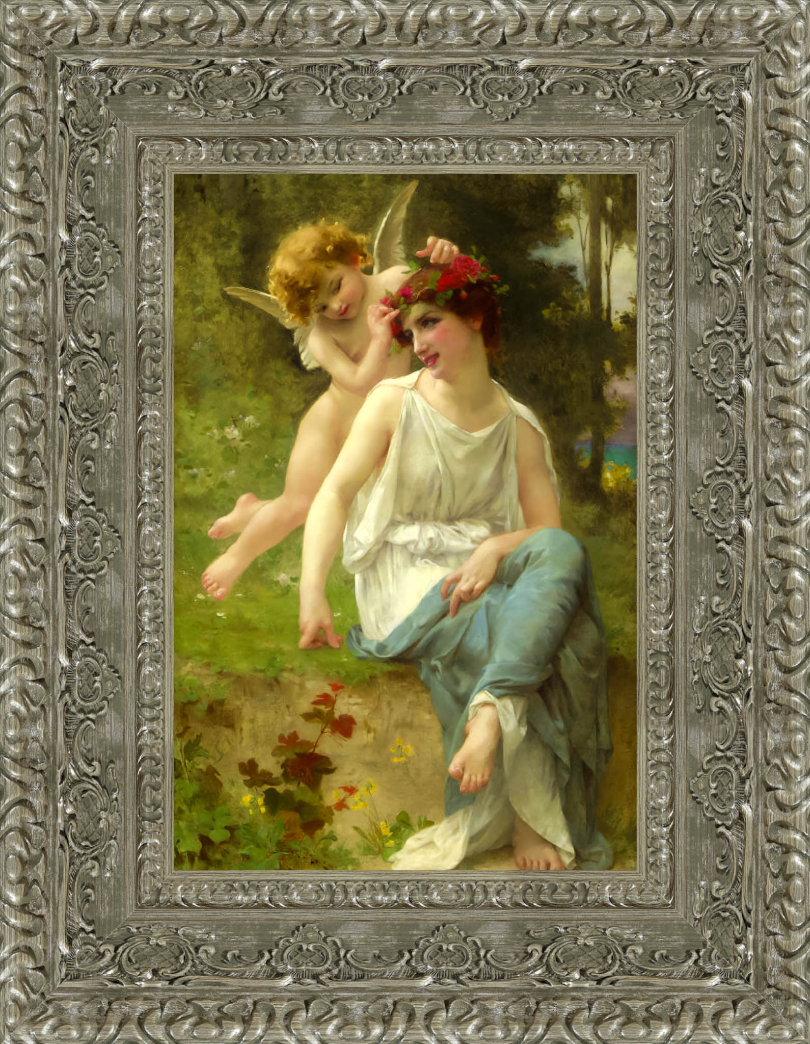 Cupid Adorning A Young Maiden – Guillaume Seignac, 1890 - Canvas Classics
