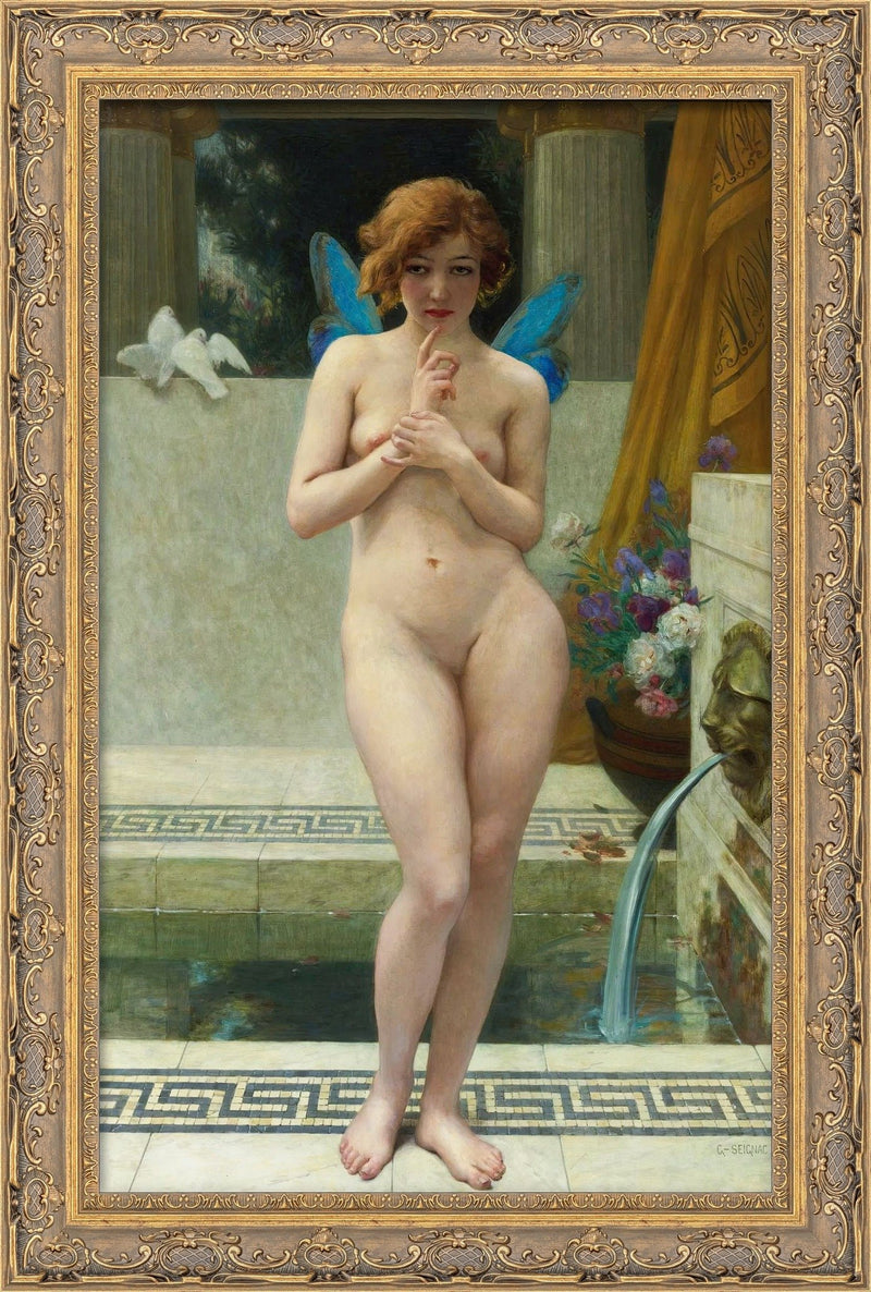 Psyche at the Fountain (Psyché à la Fontaine) – Guillaume Seignac, c. 1900