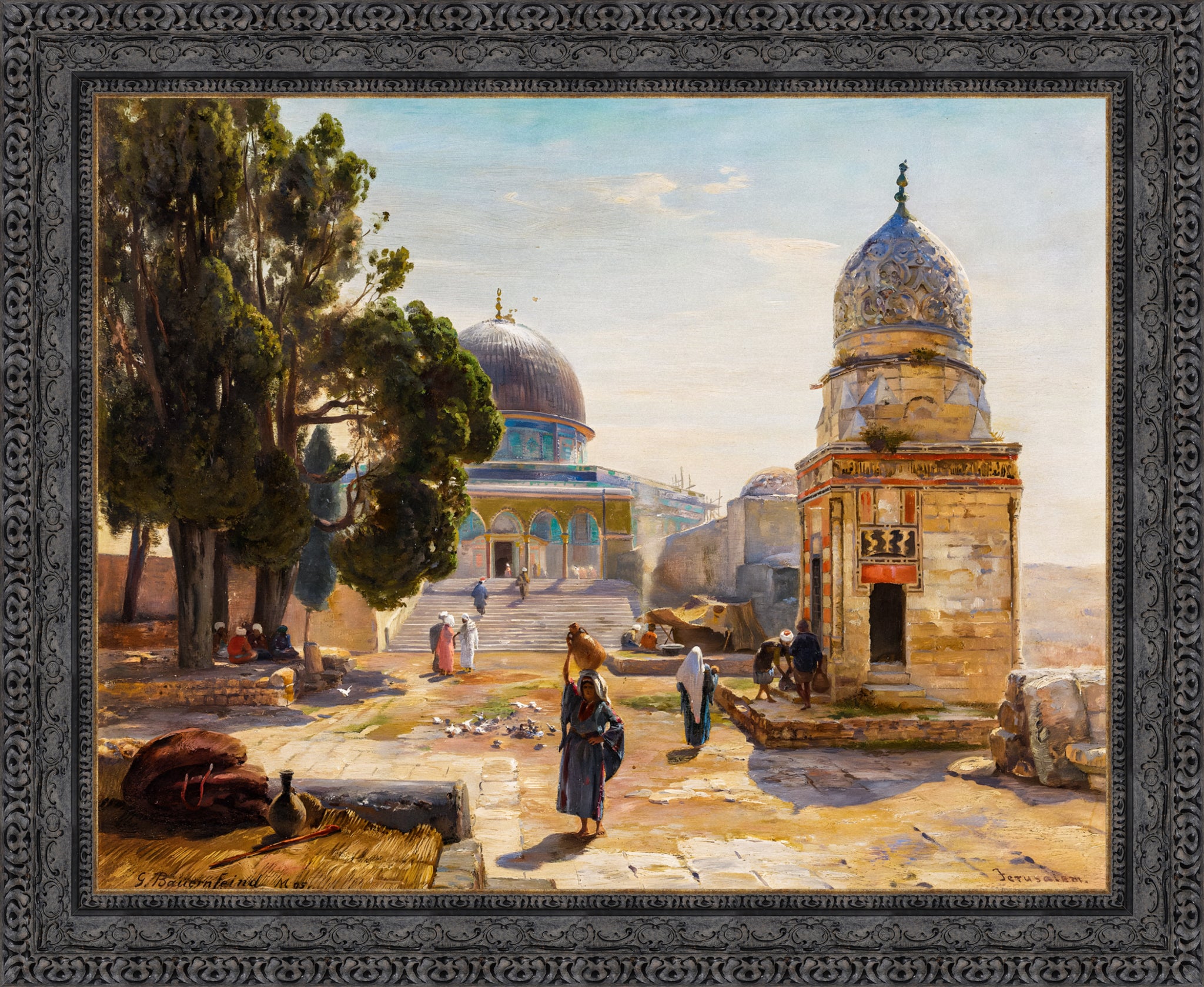 At the Dome of the Rock and the Fountain of Qayt Bay, Jerusalem