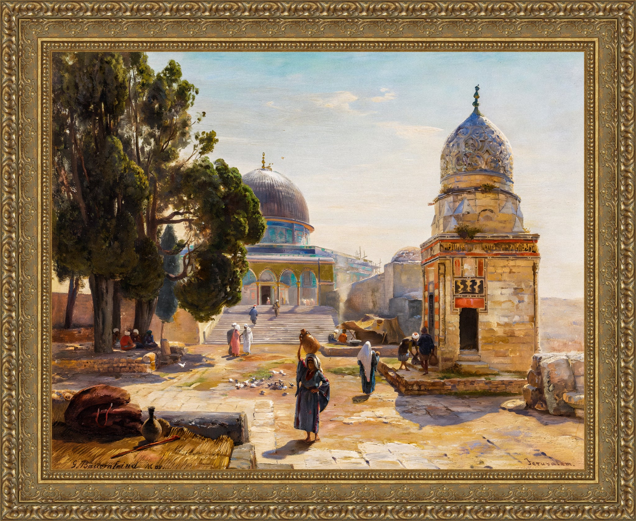 At the Dome of the Rock and the Fountain of Qayt Bay, Jerusalem