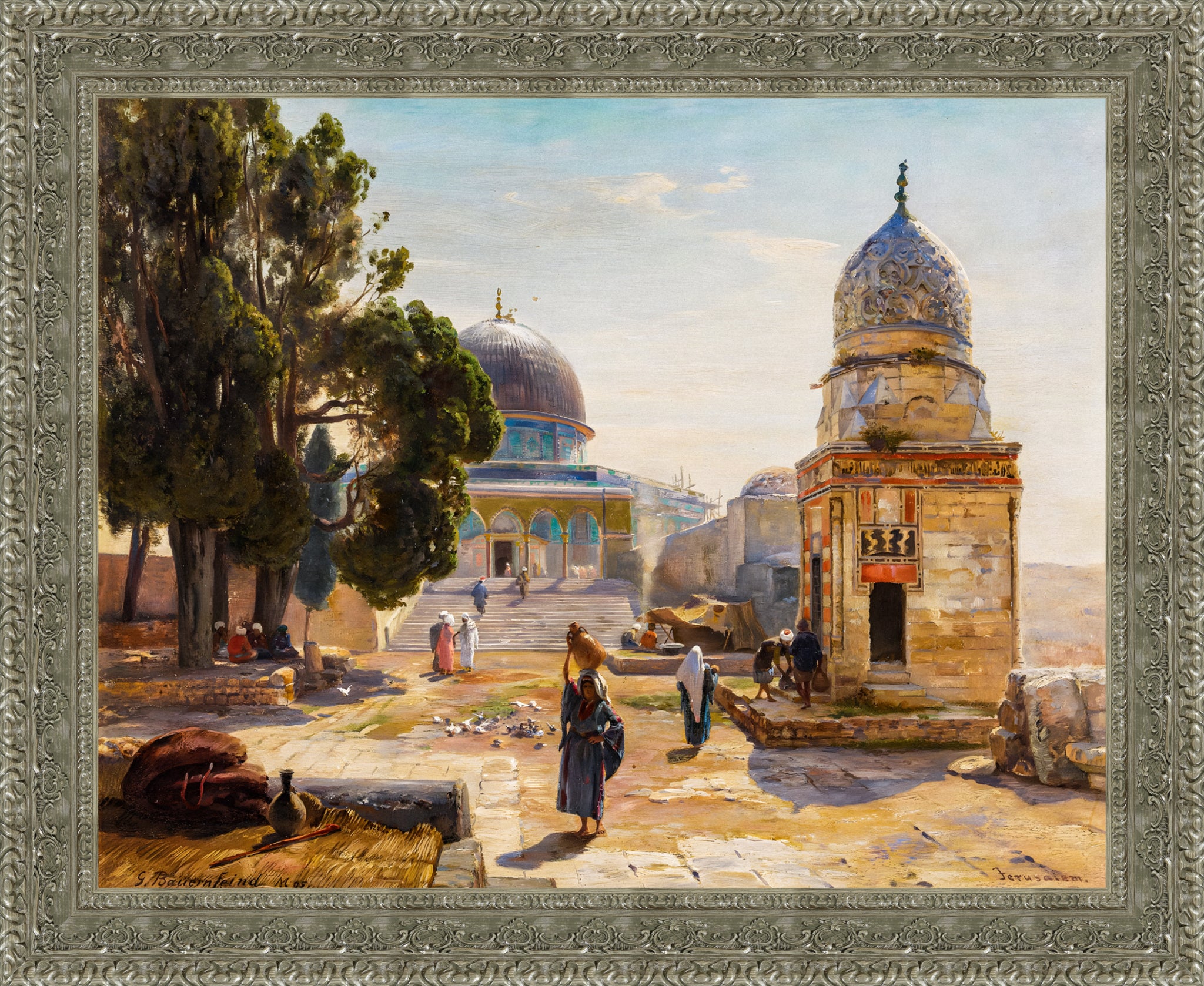 At the Dome of the Rock and the Fountain of Qayt Bay, Jerusalem