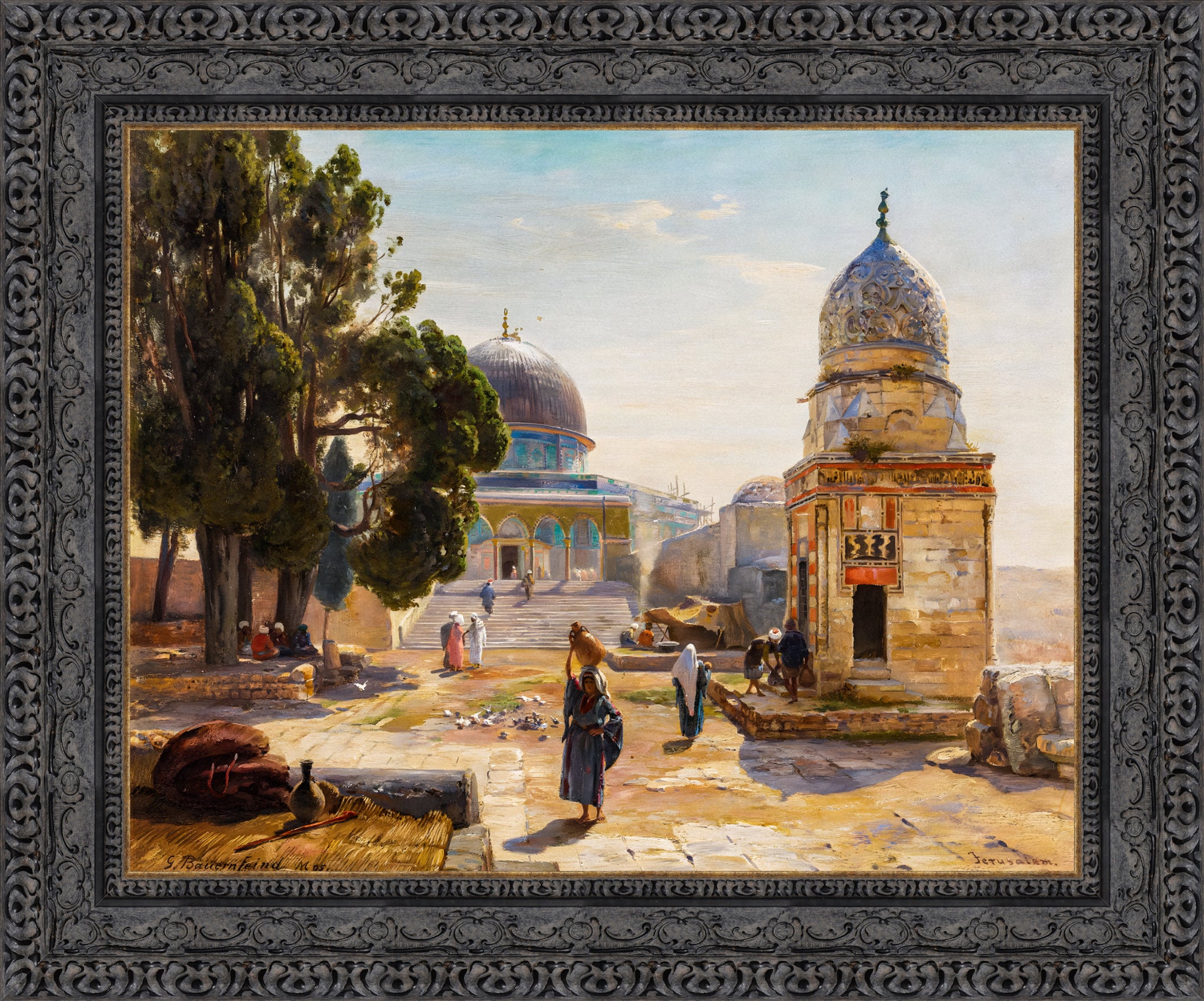 At the Dome of the Rock and the Fountain of Qayt Bay, Jerusalem