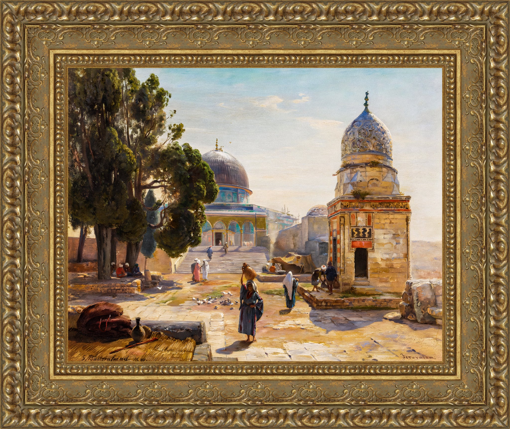 At the Dome of the Rock and the Fountain of Qayt Bay, Jerusalem