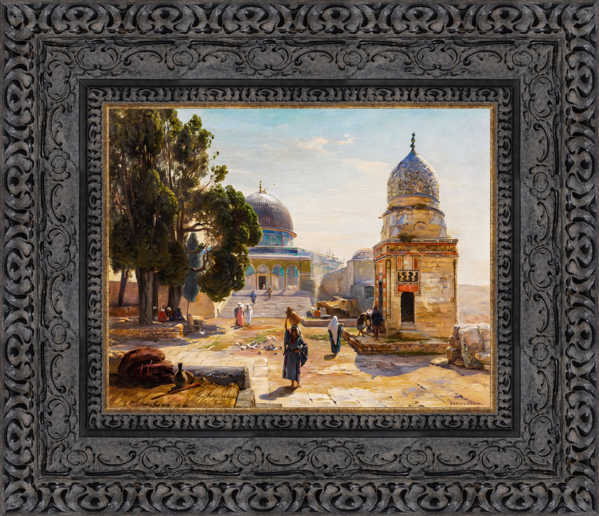 At the Dome of the Rock and the Fountain of Qayt Bay, Jerusalem
