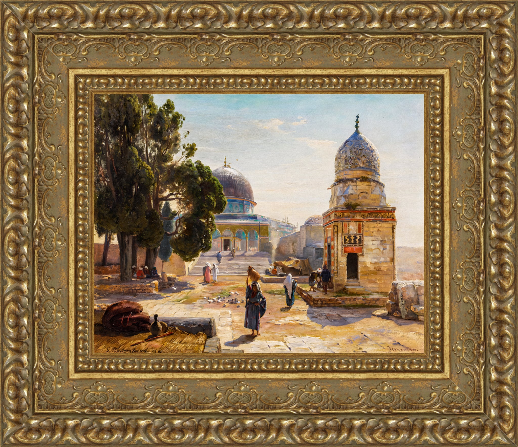 At the Dome of the Rock and the Fountain of Qayt Bay, Jerusalem