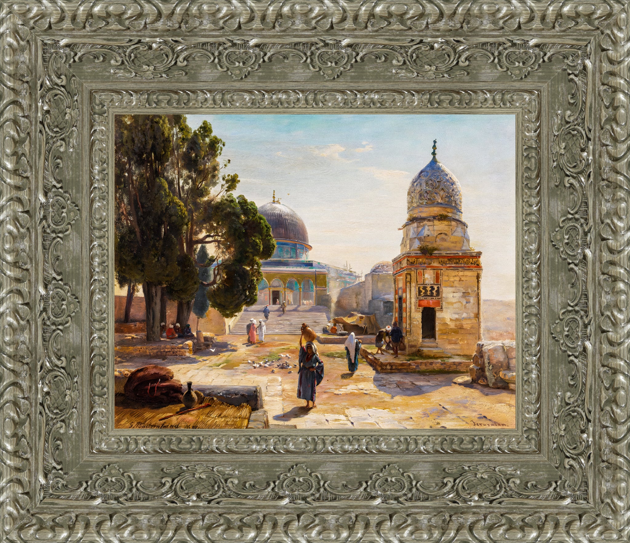 At the Dome of the Rock and the Fountain of Qayt Bay, Jerusalem