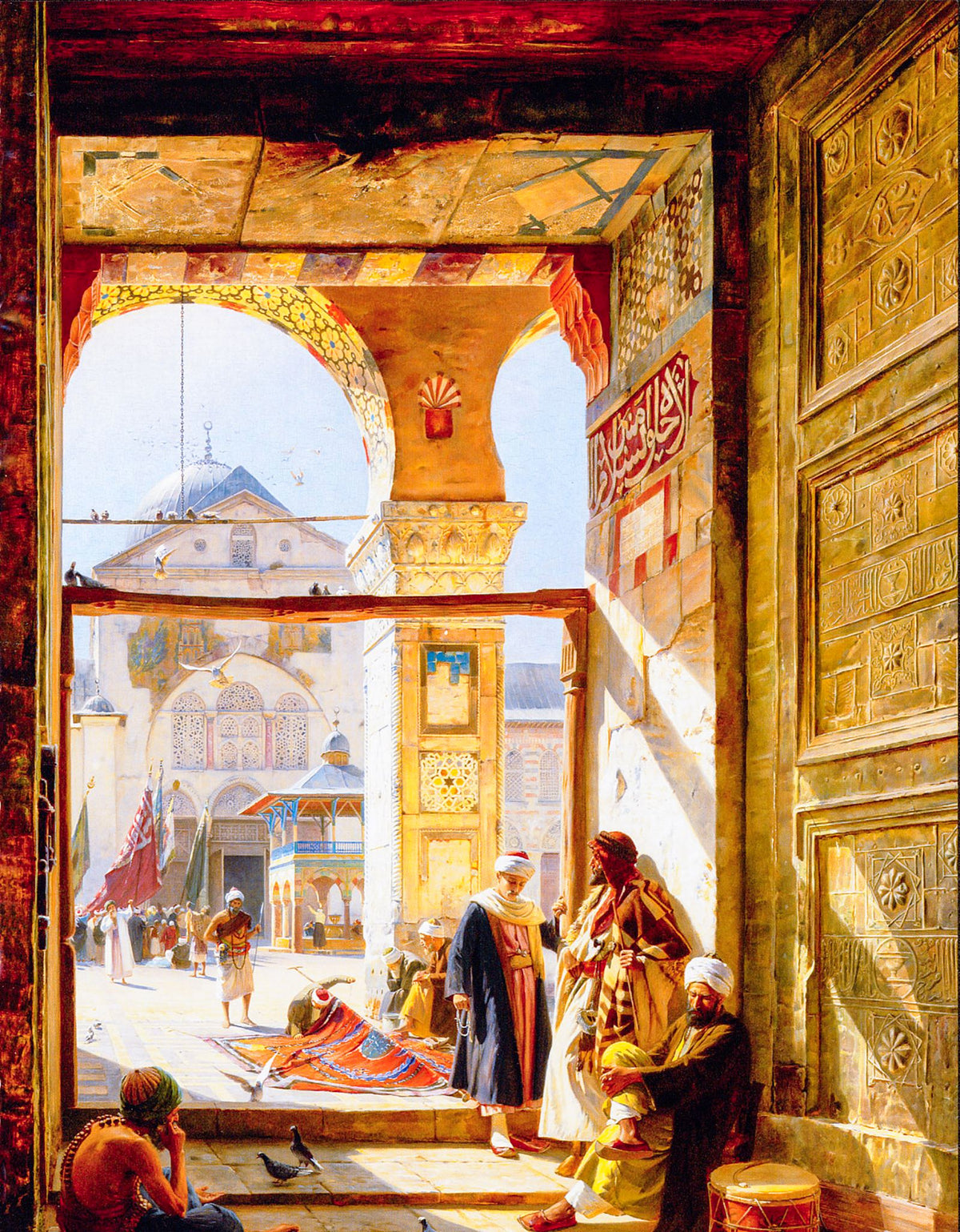 Gate of the Great Mosque of Damascus – Gustav Bauernfeind, 1890, framed
