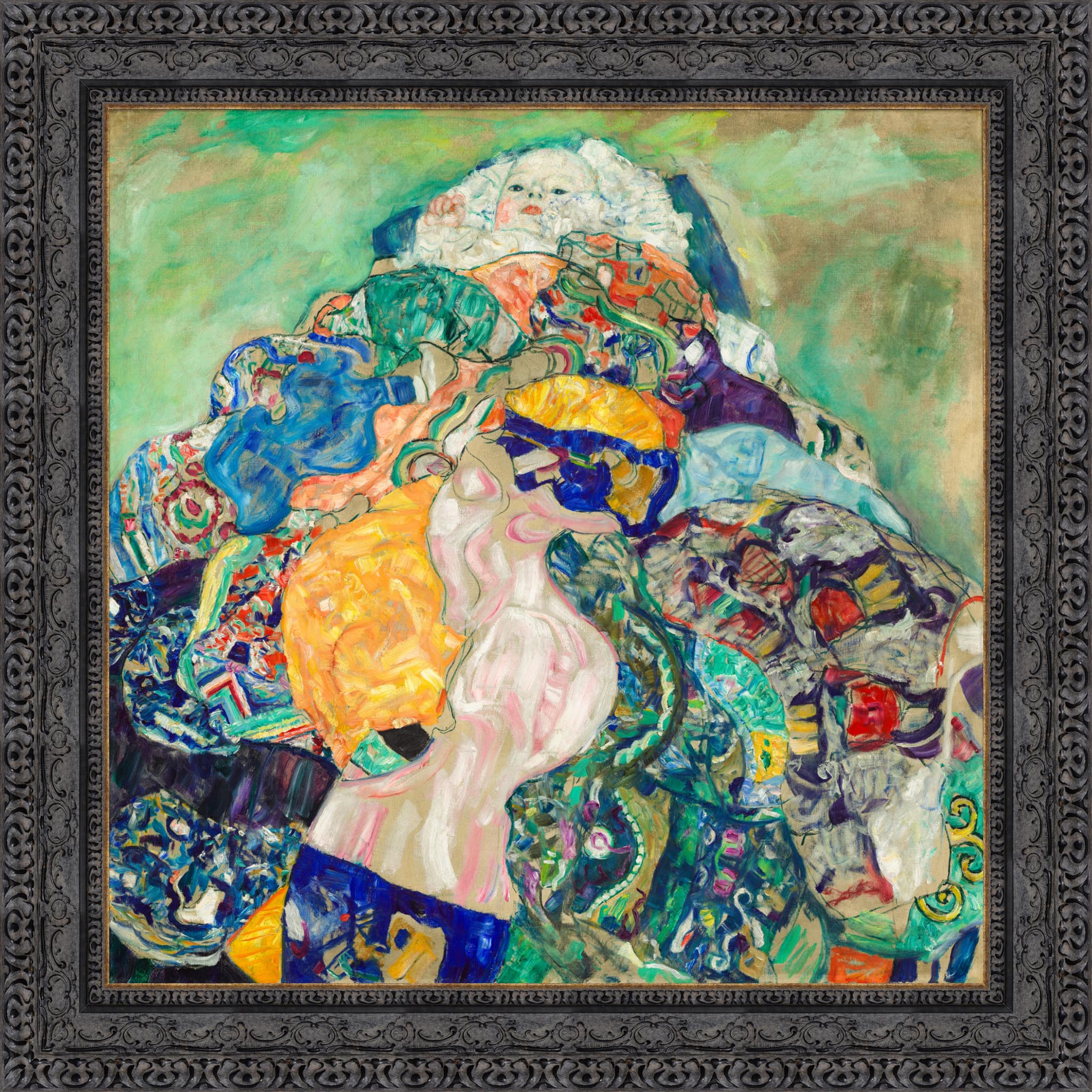Baby (Cradle) by Gustav Klimt — Framed Giclee Canvas Print | Canvas Classics