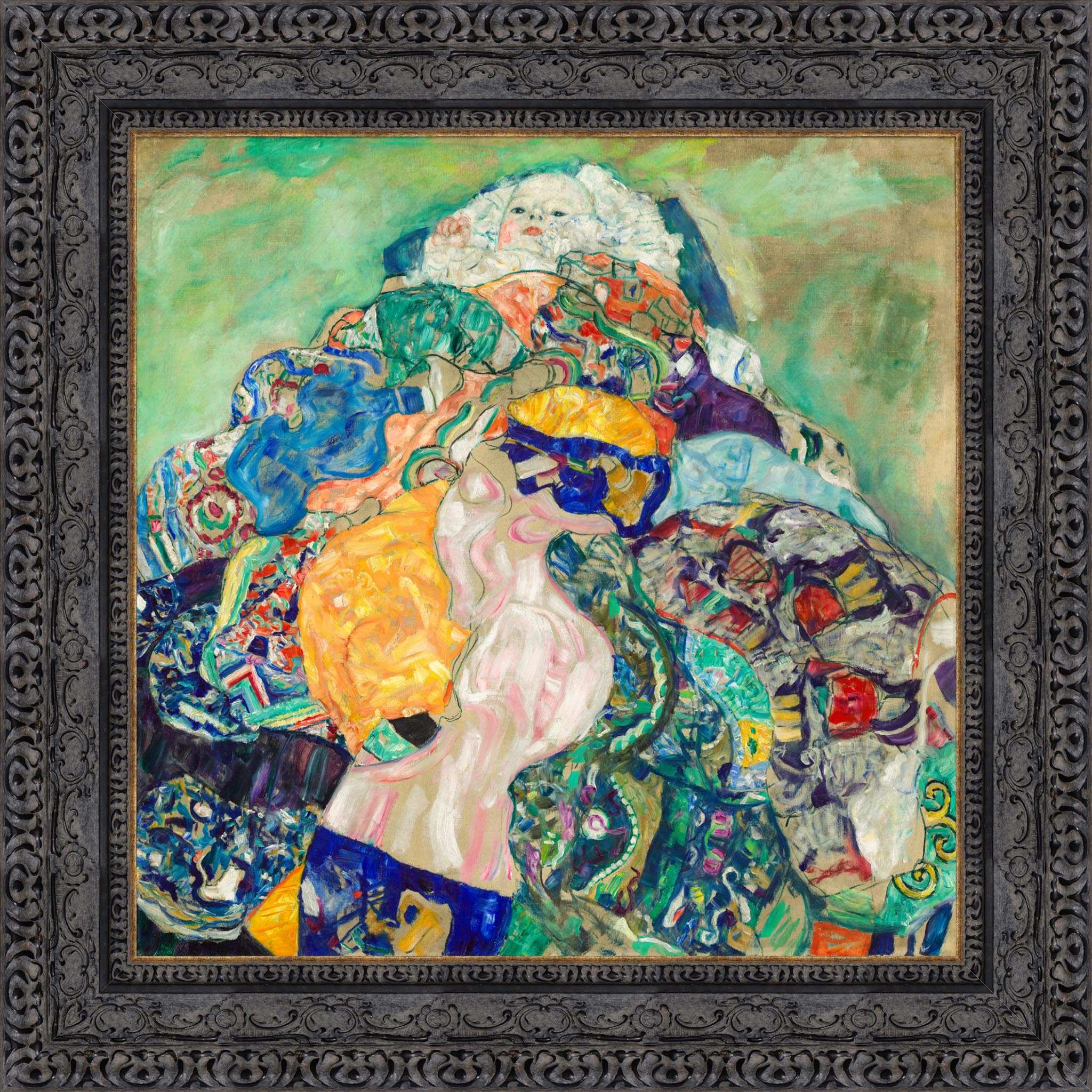 Baby (Cradle) by Gustav Klimt — Framed Giclee Canvas Print | Canvas Classics