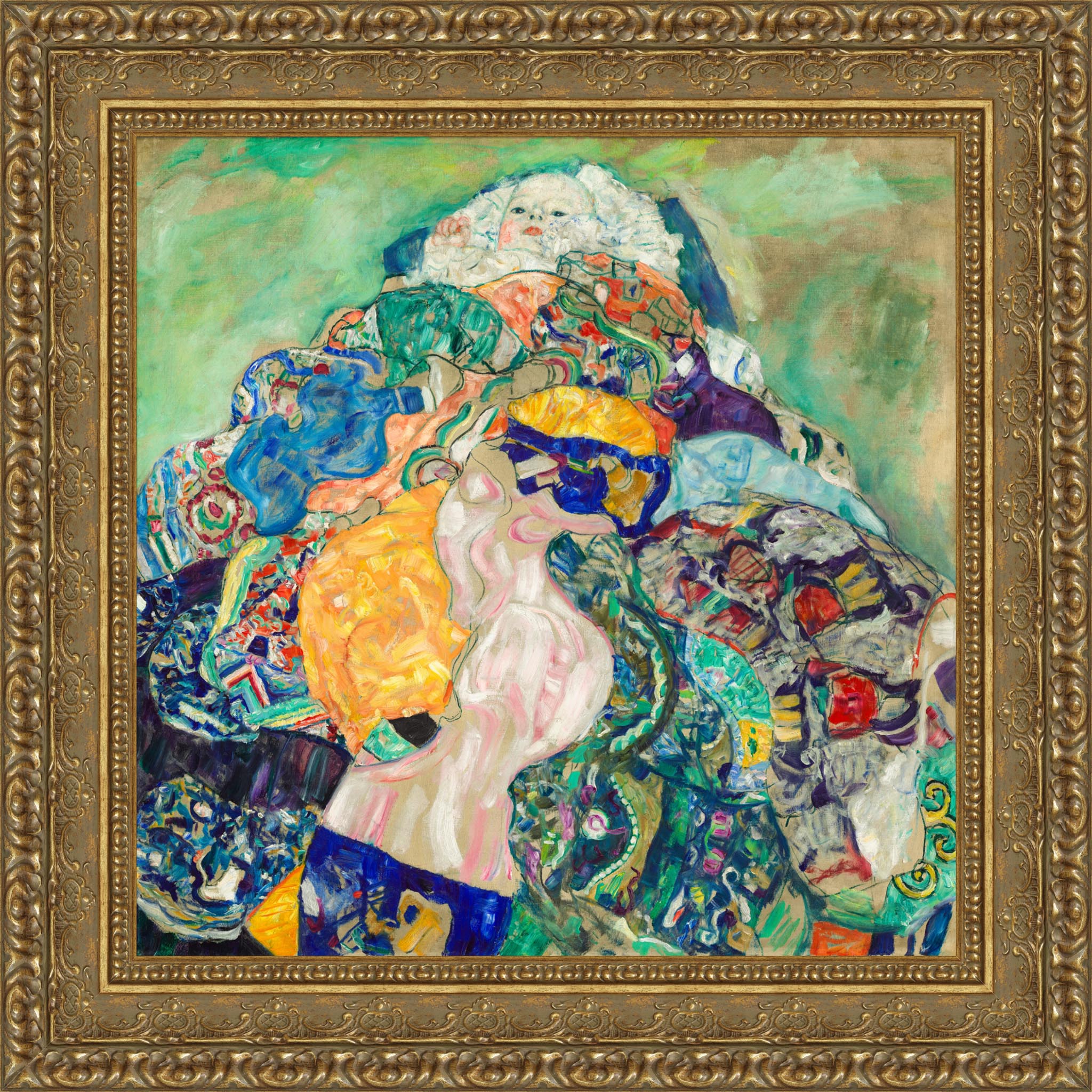 Baby (Cradle) by Gustav Klimt — Framed Giclee Canvas Print | Canvas Classics