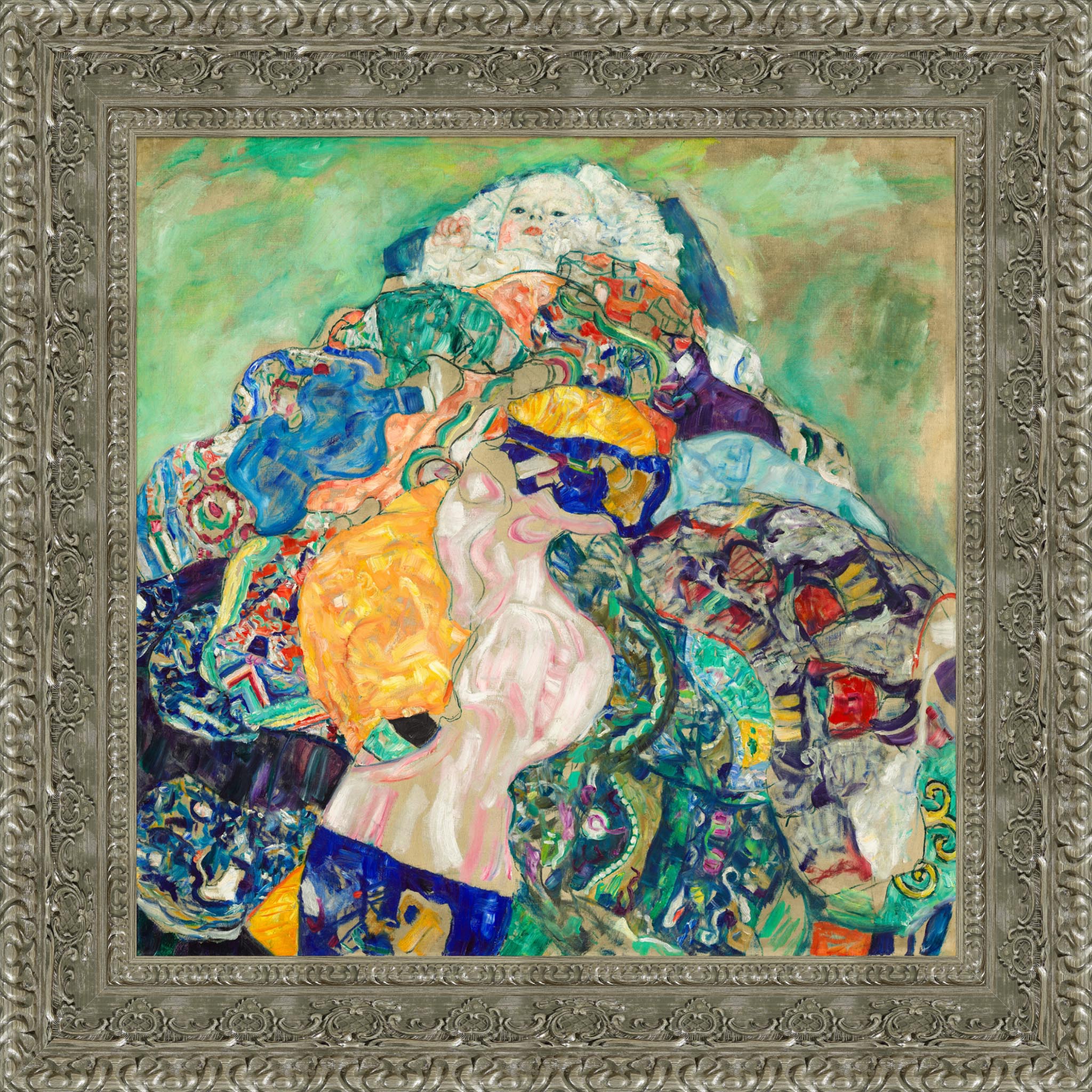 Baby (Cradle) by Gustav Klimt — Framed Giclee Canvas Print | Canvas Classics