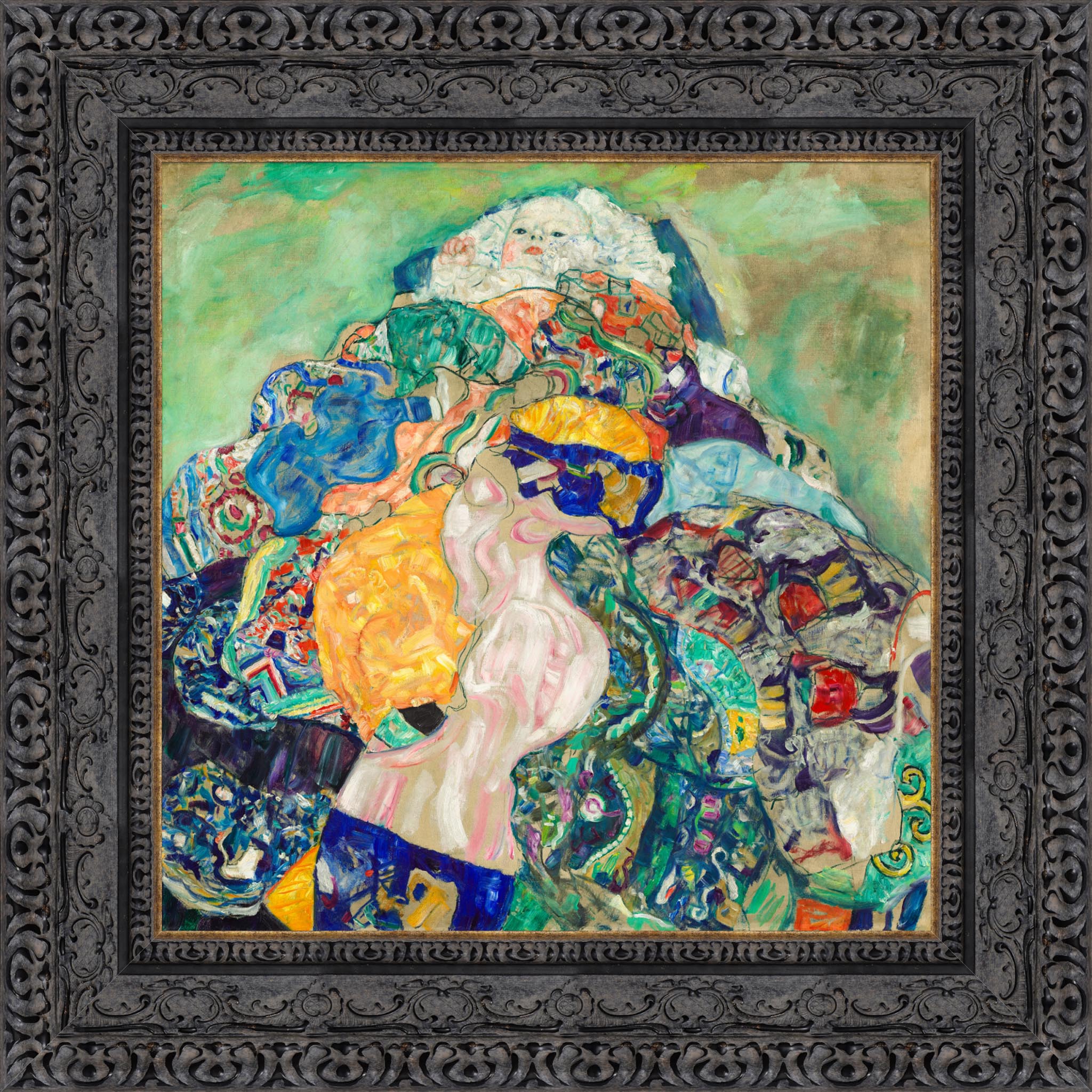 Baby (Cradle) by Gustav Klimt — Framed Giclee Canvas Print | Canvas Classics