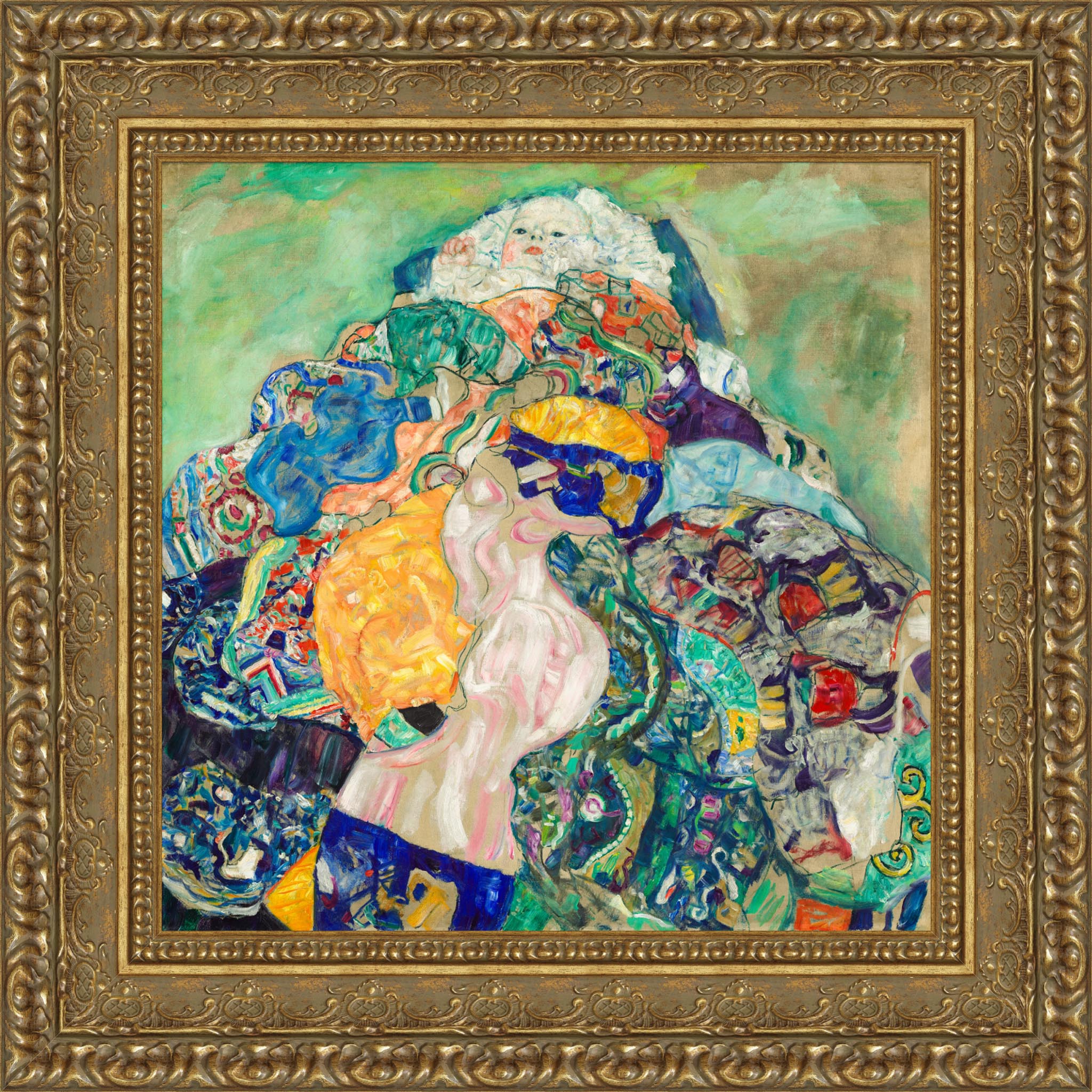 Baby (Cradle) by Gustav Klimt — Framed Giclee Canvas Print | Canvas Classics