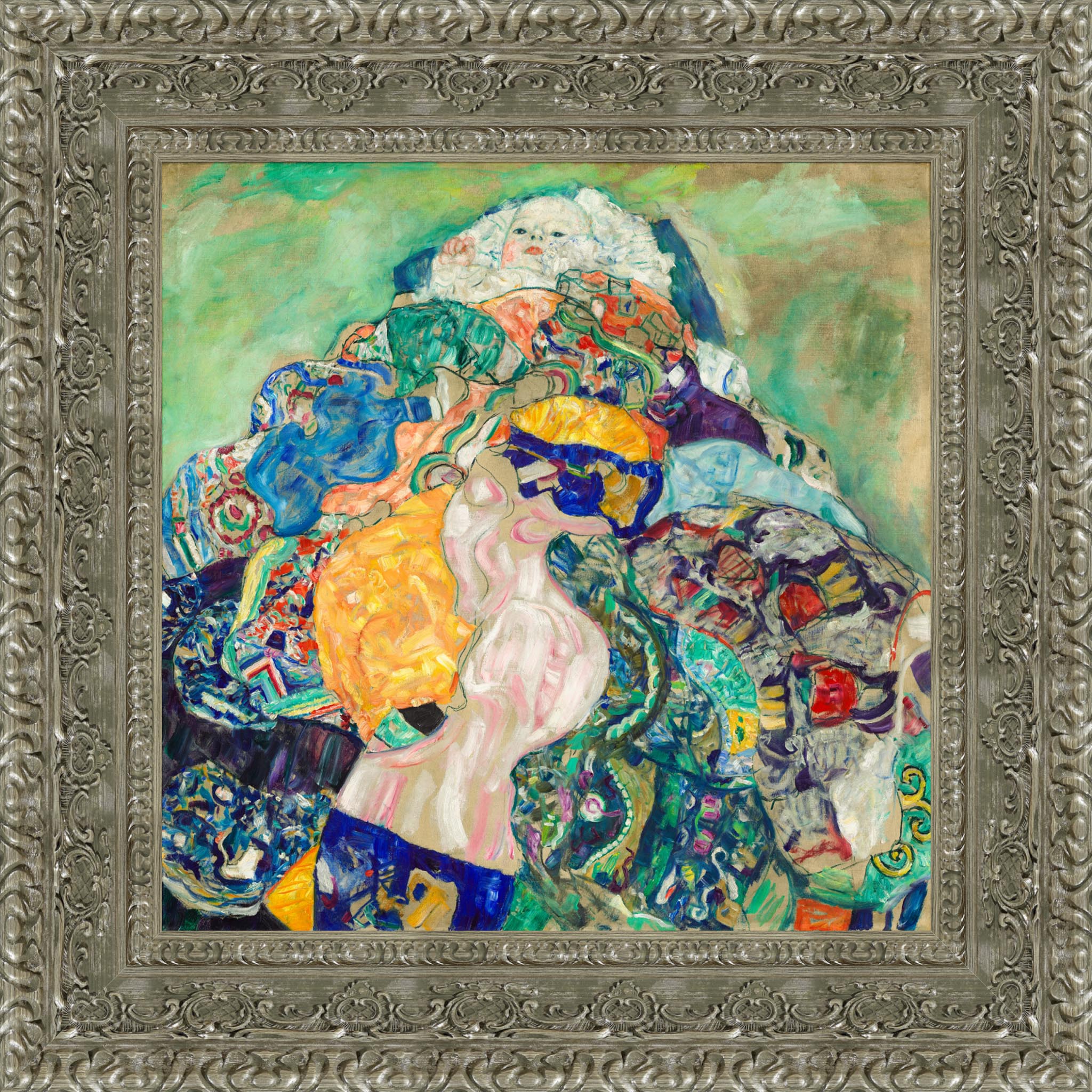 Baby (Cradle) by Gustav Klimt — Framed Giclee Canvas Print | Canvas Classics