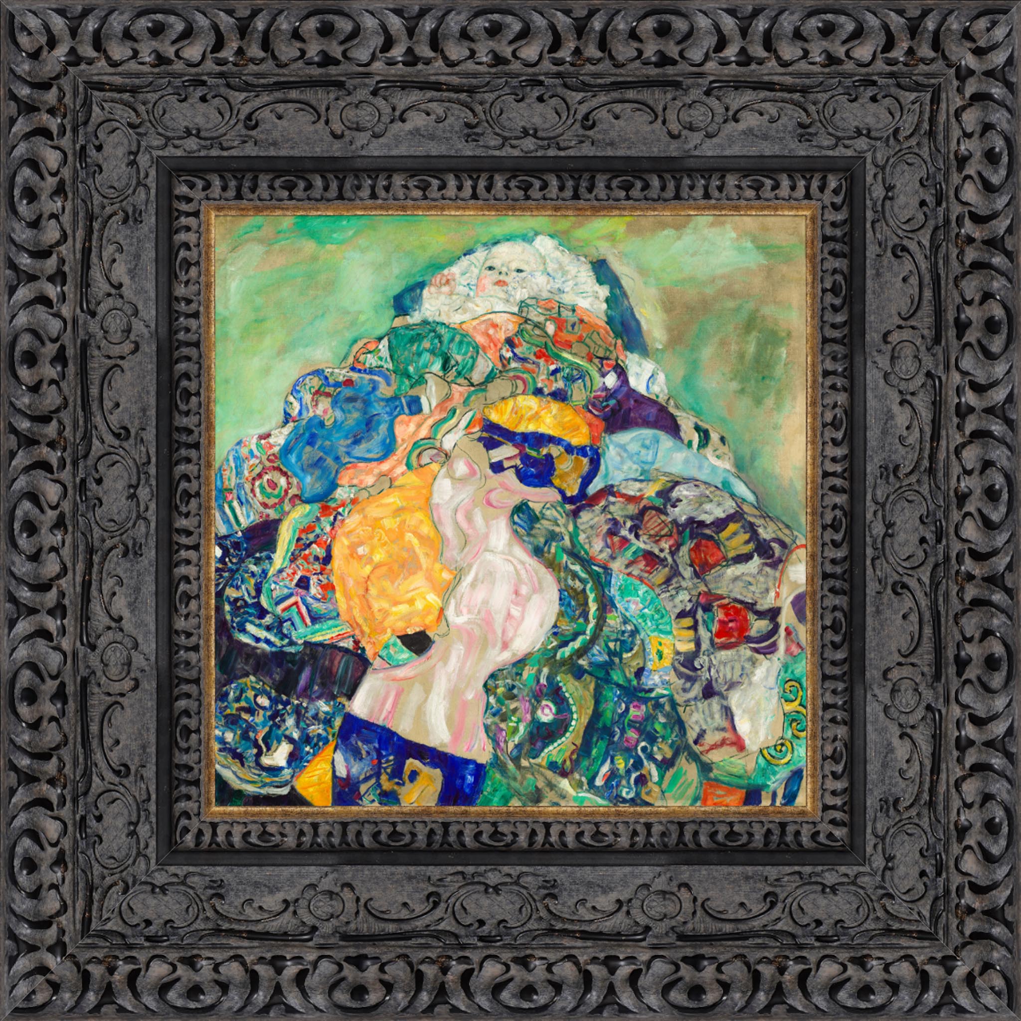 Baby (Cradle) by Gustav Klimt — Framed Giclee Canvas Print | Canvas Classics