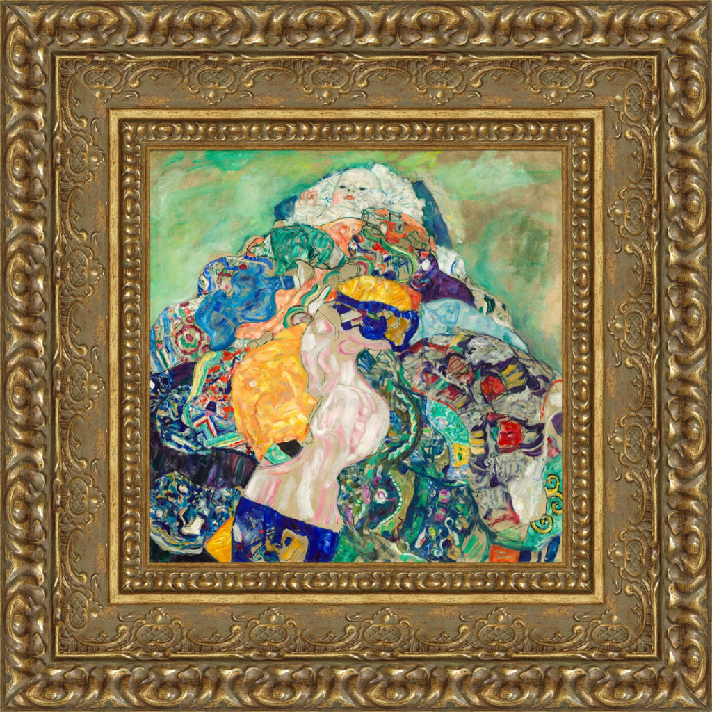 Baby (Cradle) by Gustav Klimt — Framed Giclee Canvas Print | Canvas Classics