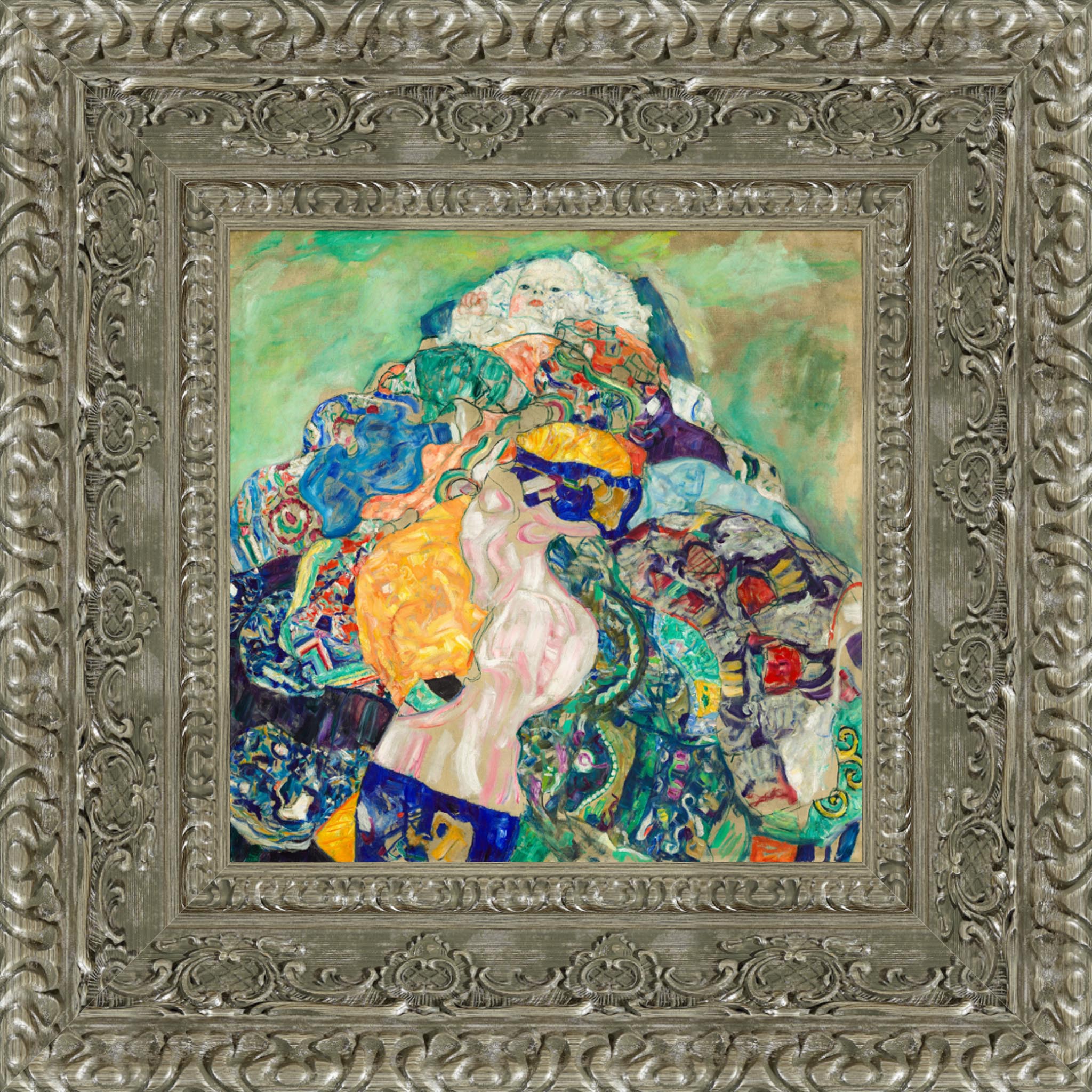 Baby (Cradle) by Gustav Klimt — Framed Giclee Canvas Print | Canvas Classics