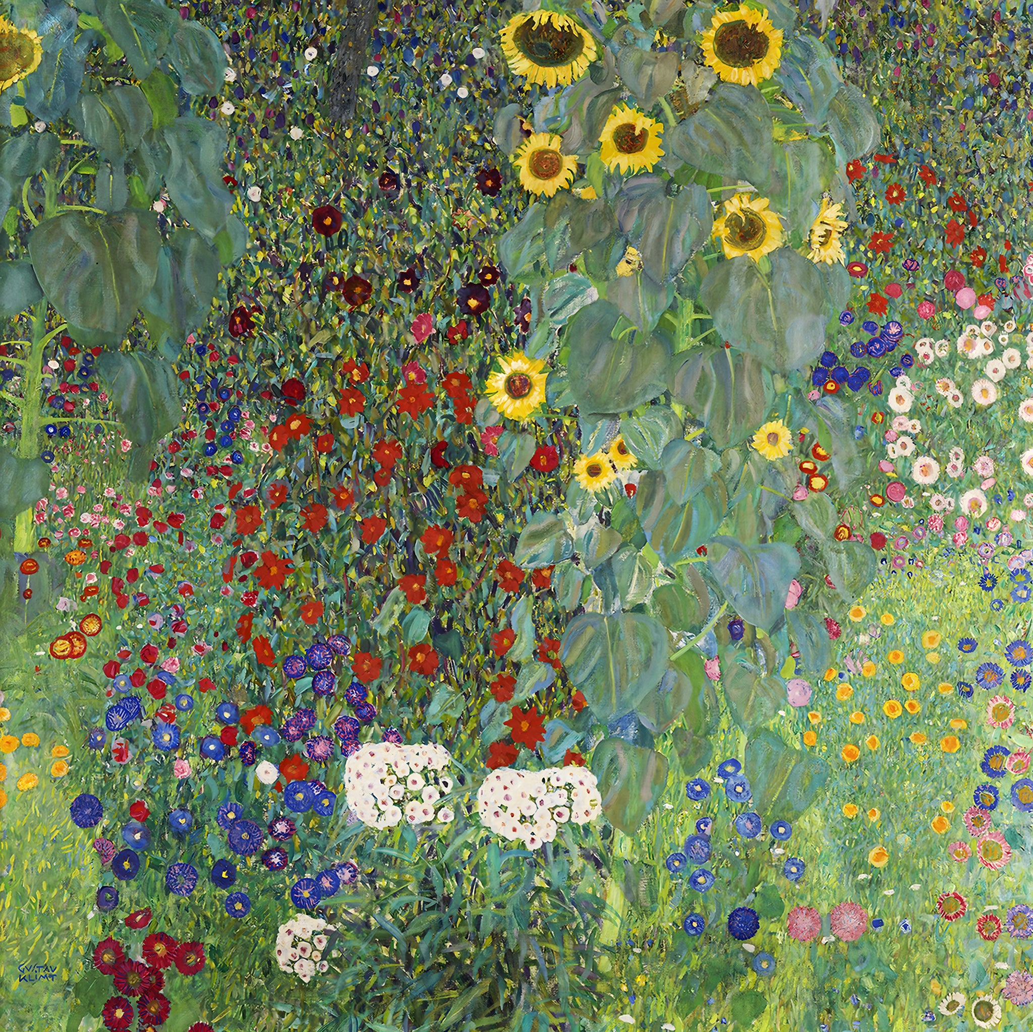 Farm Garden with Sunflowers