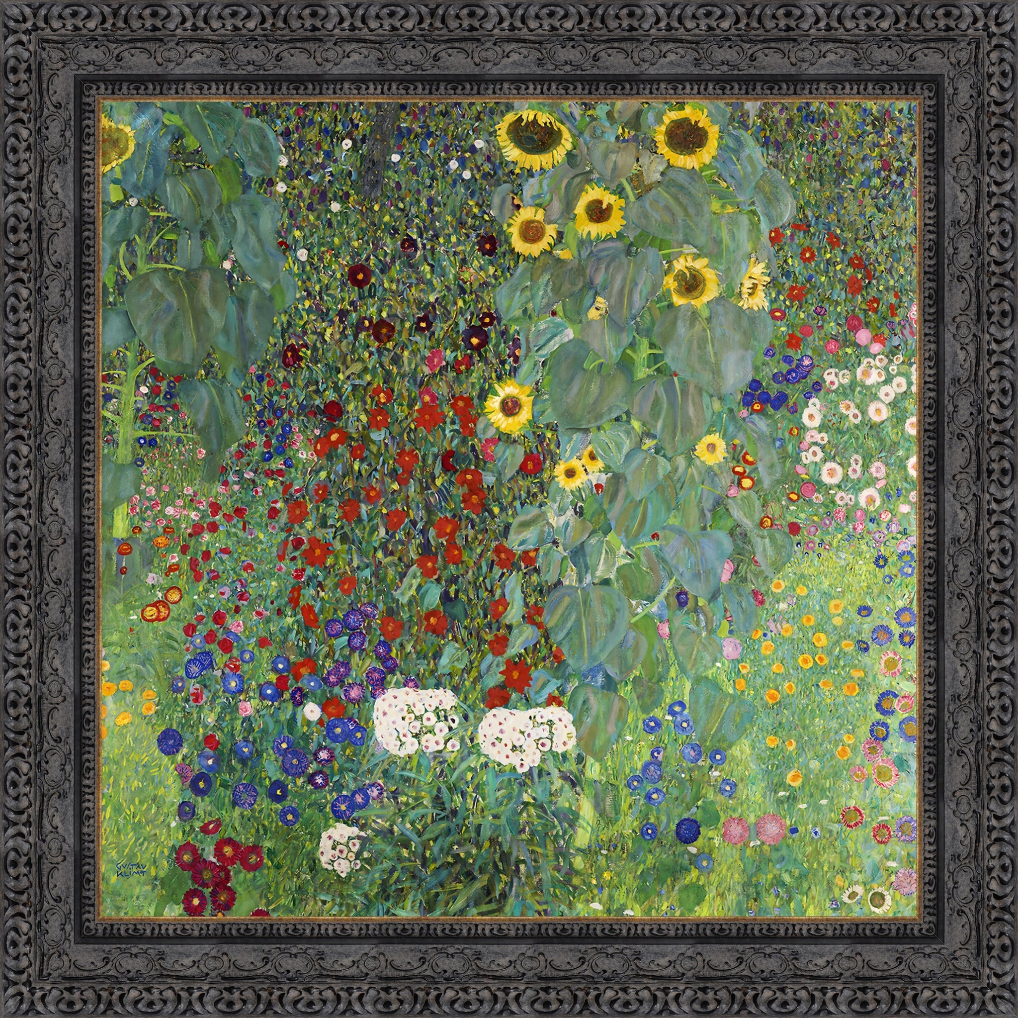 Farm Garden with Sunflowers