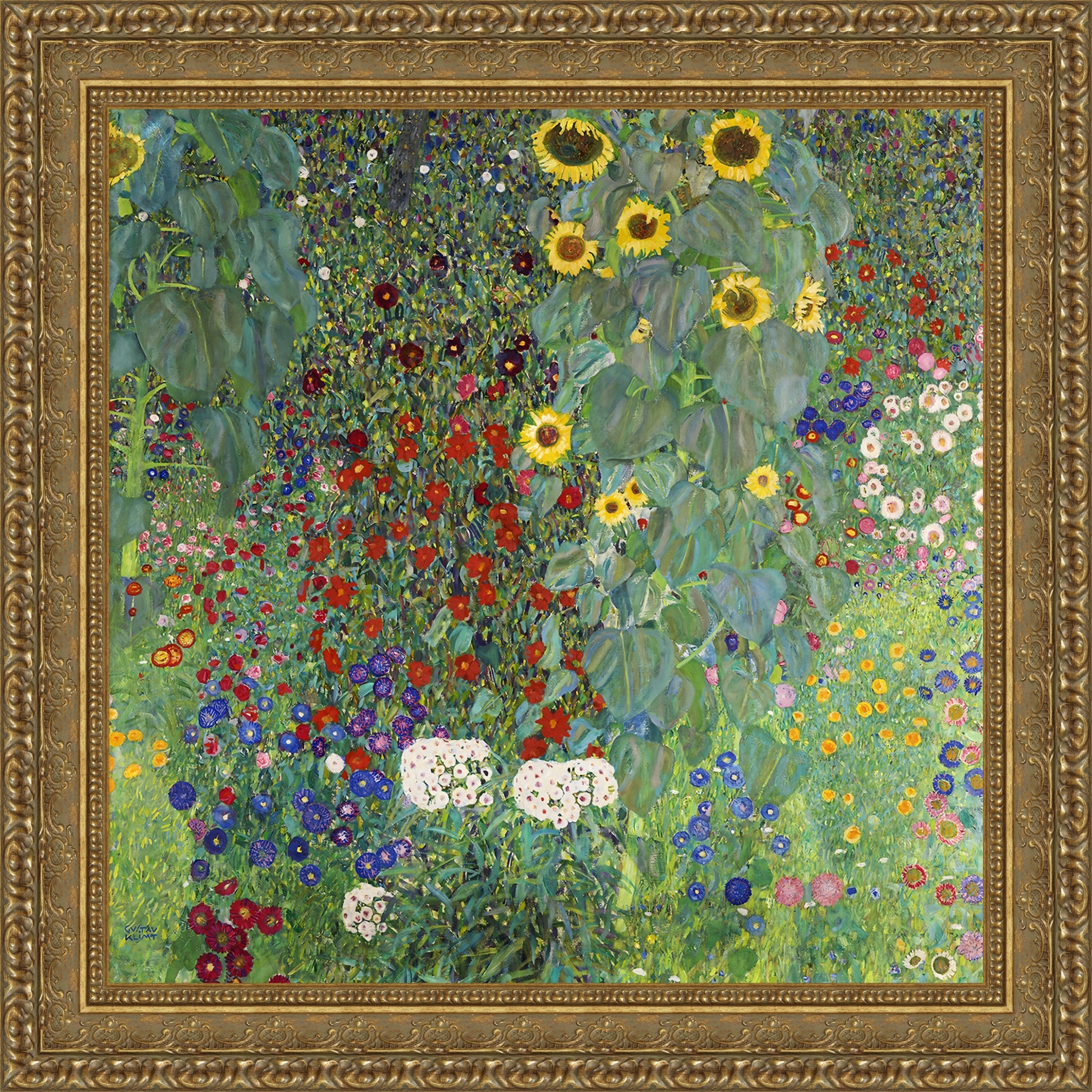 Farm Garden with Sunflowers